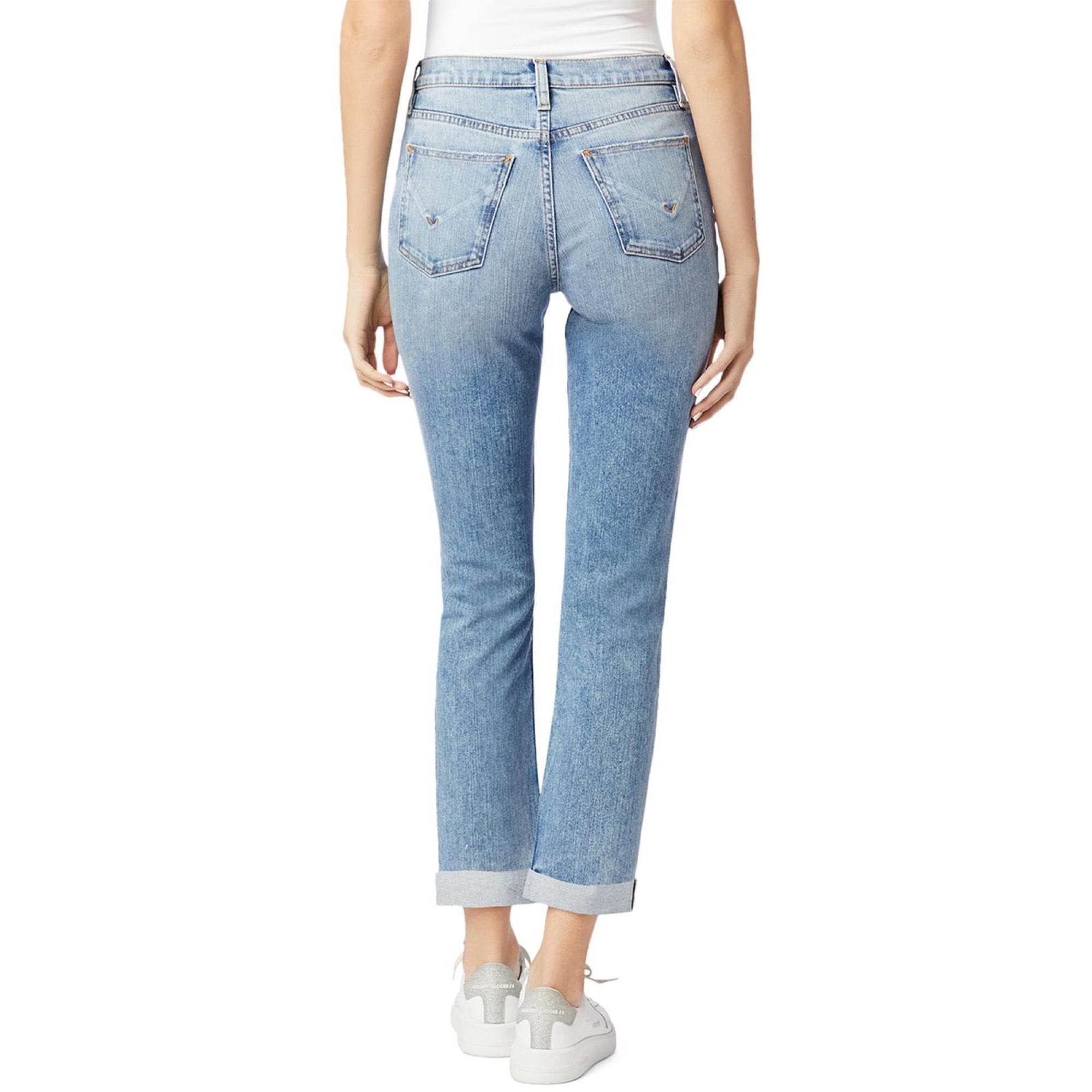 Hudson Womens Holly Denim High Rise Straight Leg Jeans Blue Size 27