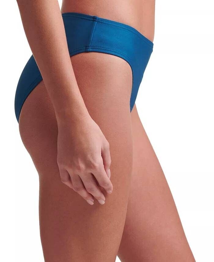 DKNY Classic Scoop Bikini Bottom Blue Size L MSRP $58