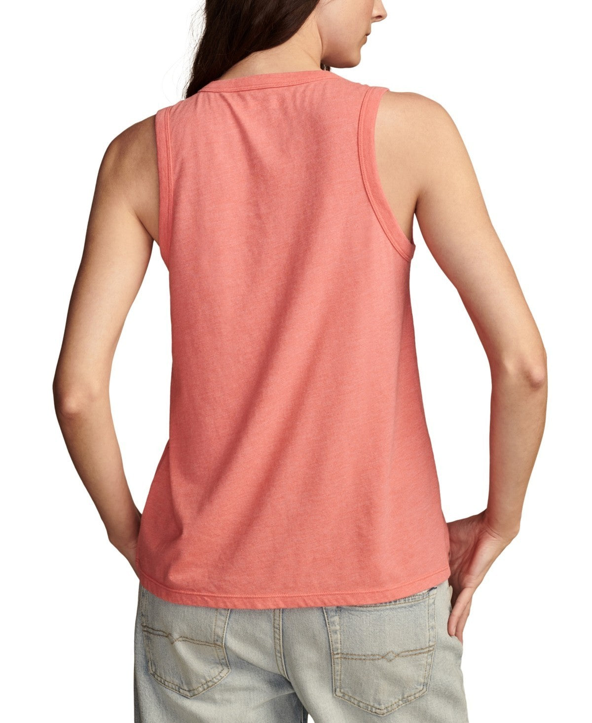 Lucky Brand Women's Woodstock Graphic Print Tank Top Pink Size L