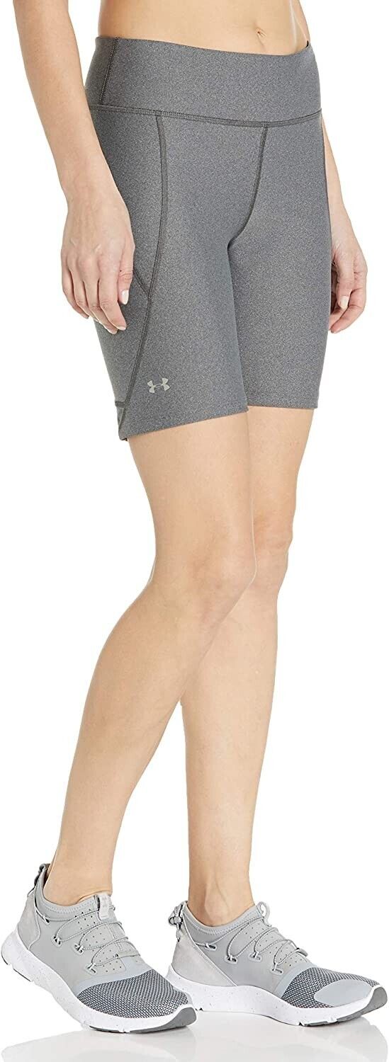 Under Armour Women's HeatGear Armour Bike Shorts Gray Size S MSRP $35