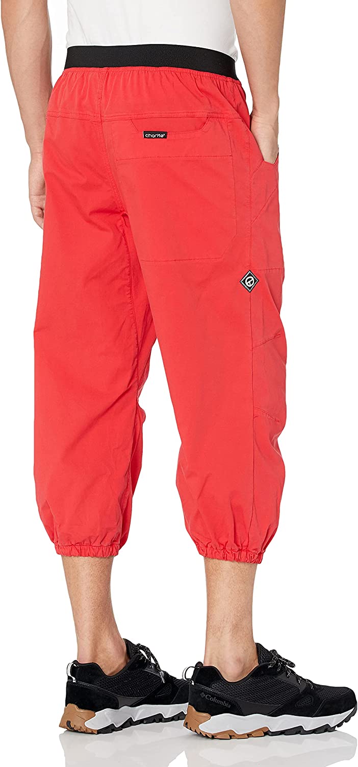 Charko Designs Men's Kalymnos Rock Climbing Shorts, Coral Red , Size XL