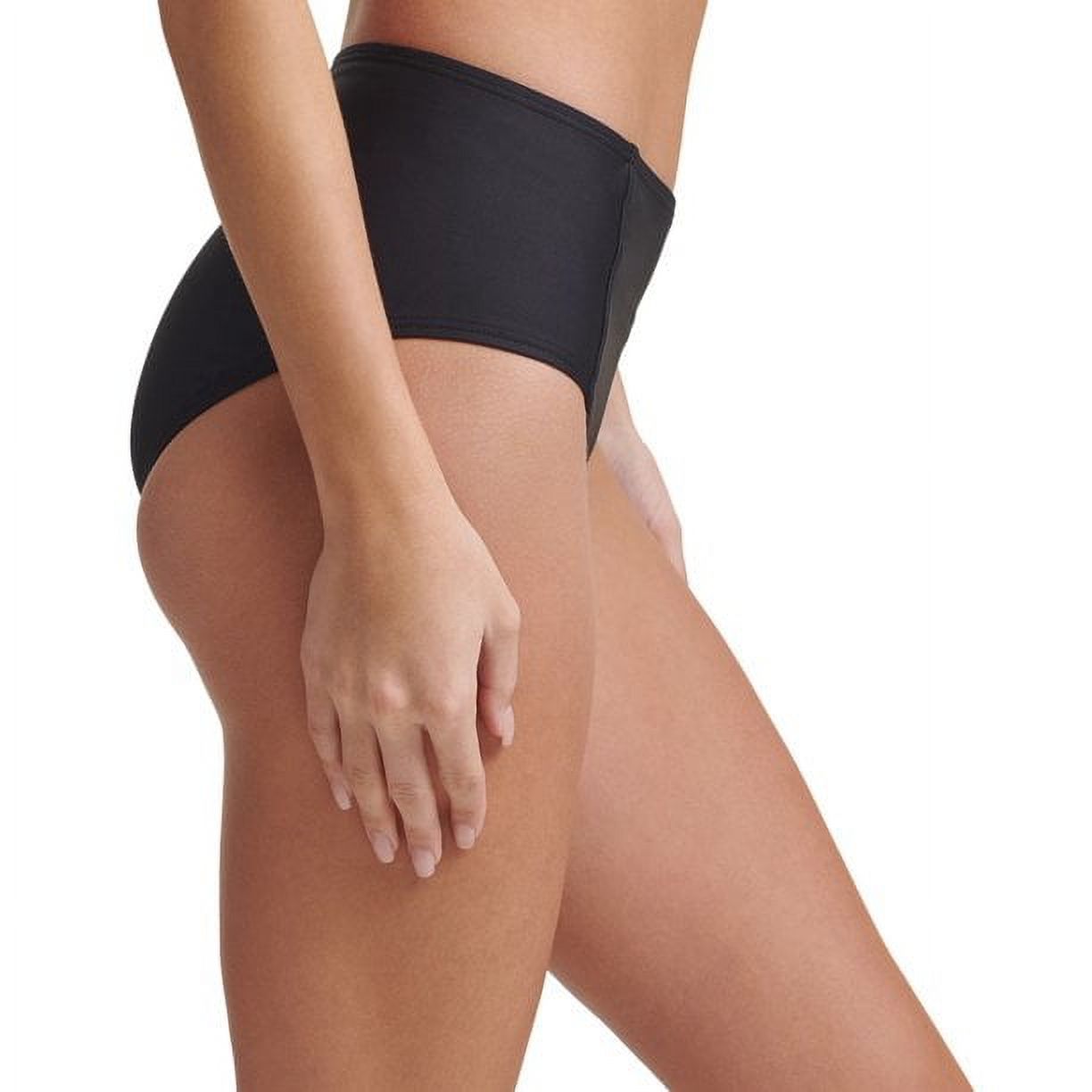 Dkny Women's Seahigh Waist Bikini Bottoms Swimsuit Black Size 2XL