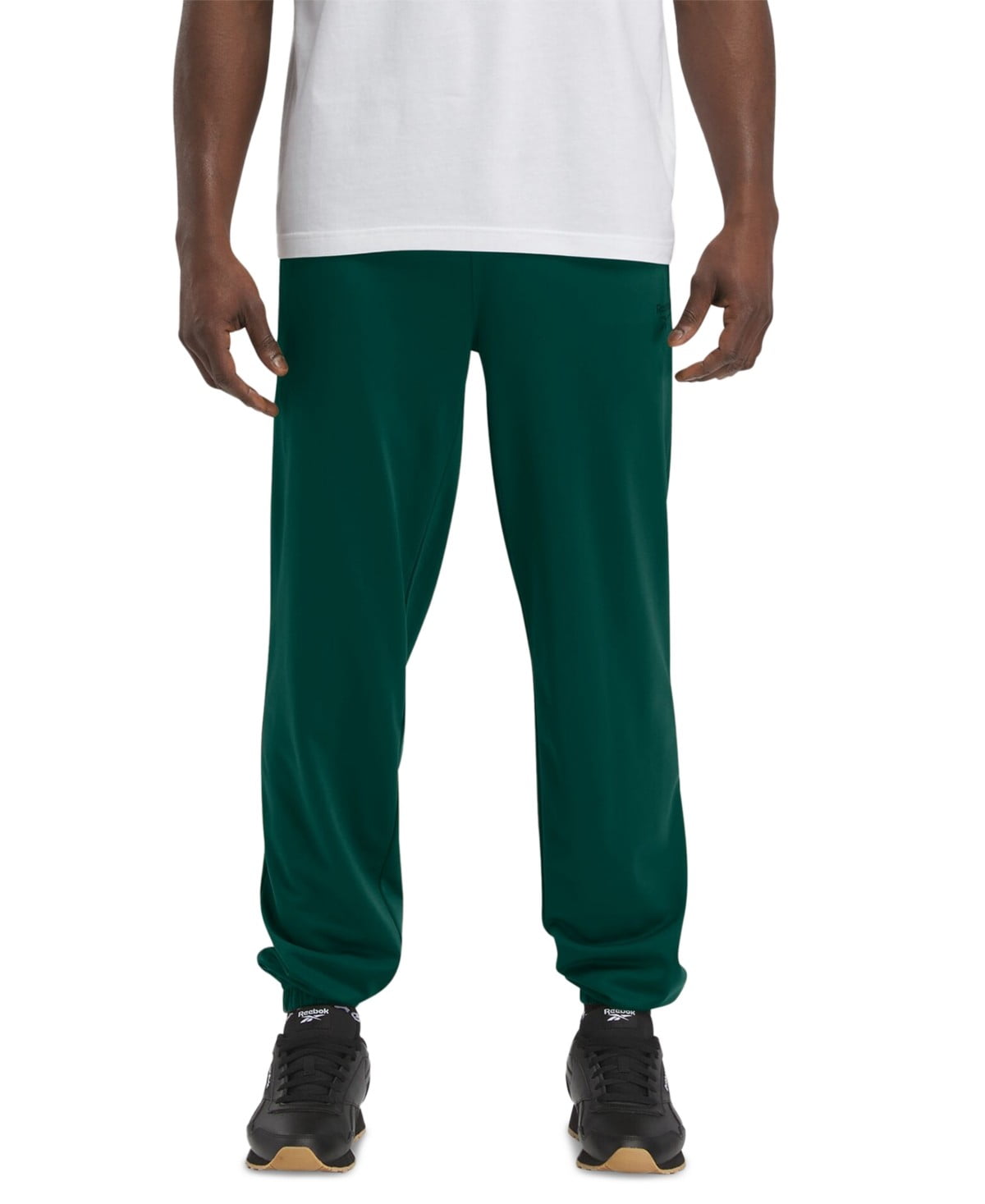 Reebok Mens Slim fit Drawstring Track Pants Pants Size XL / 31 Green