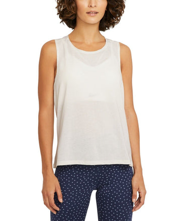 Nike Women's Yoga Mesh Twist-Racerback Tank Top Sail White Size M