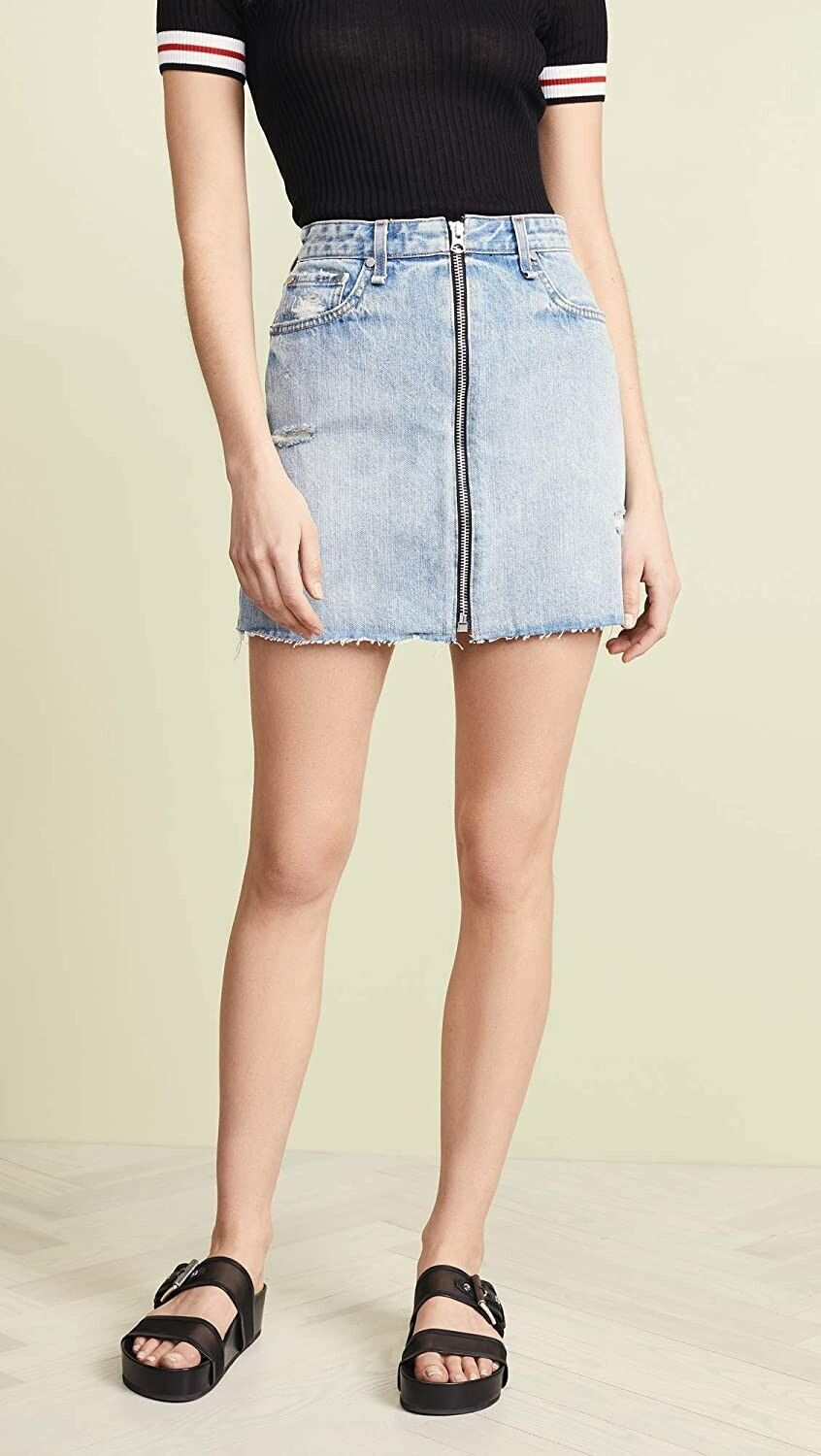 Rag & Bone/JEAN Women s Anna Skirt, Mandy, Blue, Size 26