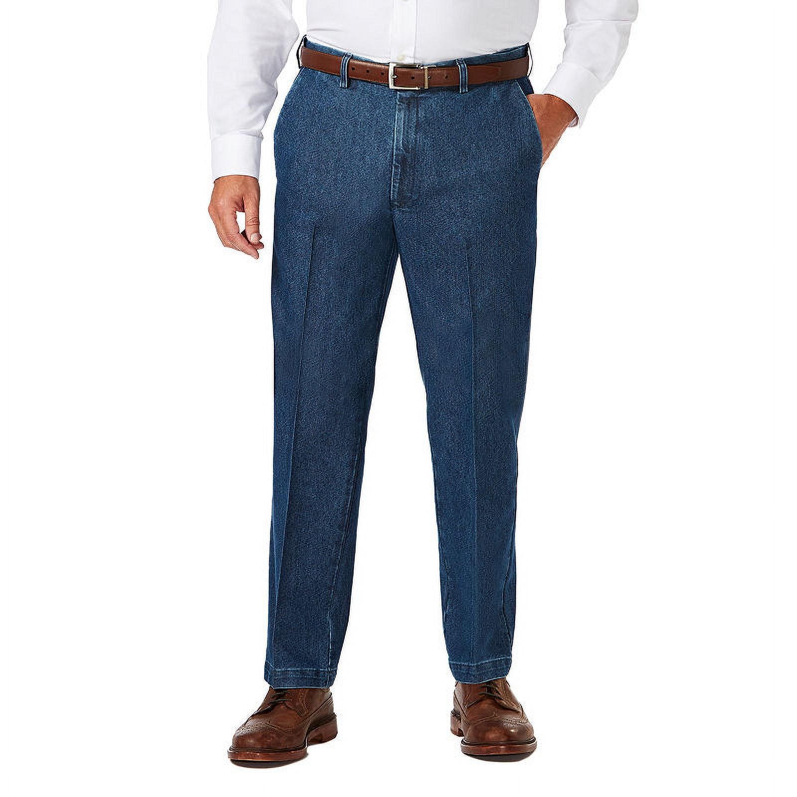 Haggar Men's Big & Tall Denim Pants Jeans Stonewash Blue Size 44 X 30