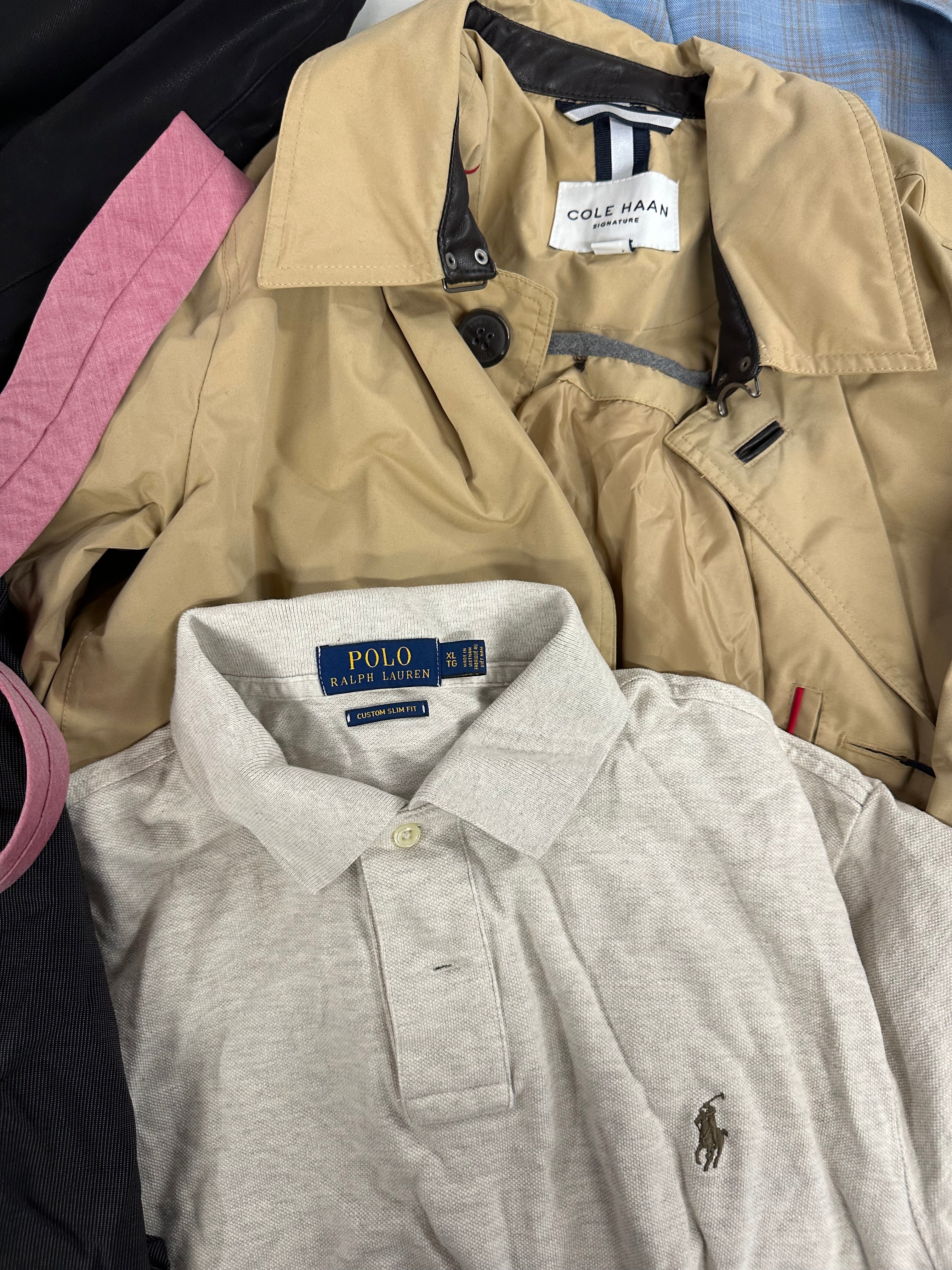 Men's Clothing, Shoes and Others, Assorted Wholesale Lot, 7 FOR ALL MANKIND, SEAN JOHN, COLE HAAN, CALVIN KLEIN, POLO RALPH LAUREN, WEATHERPROOF, PERRY ELLIS and more, 13 items, CUSTOMER RETURNS