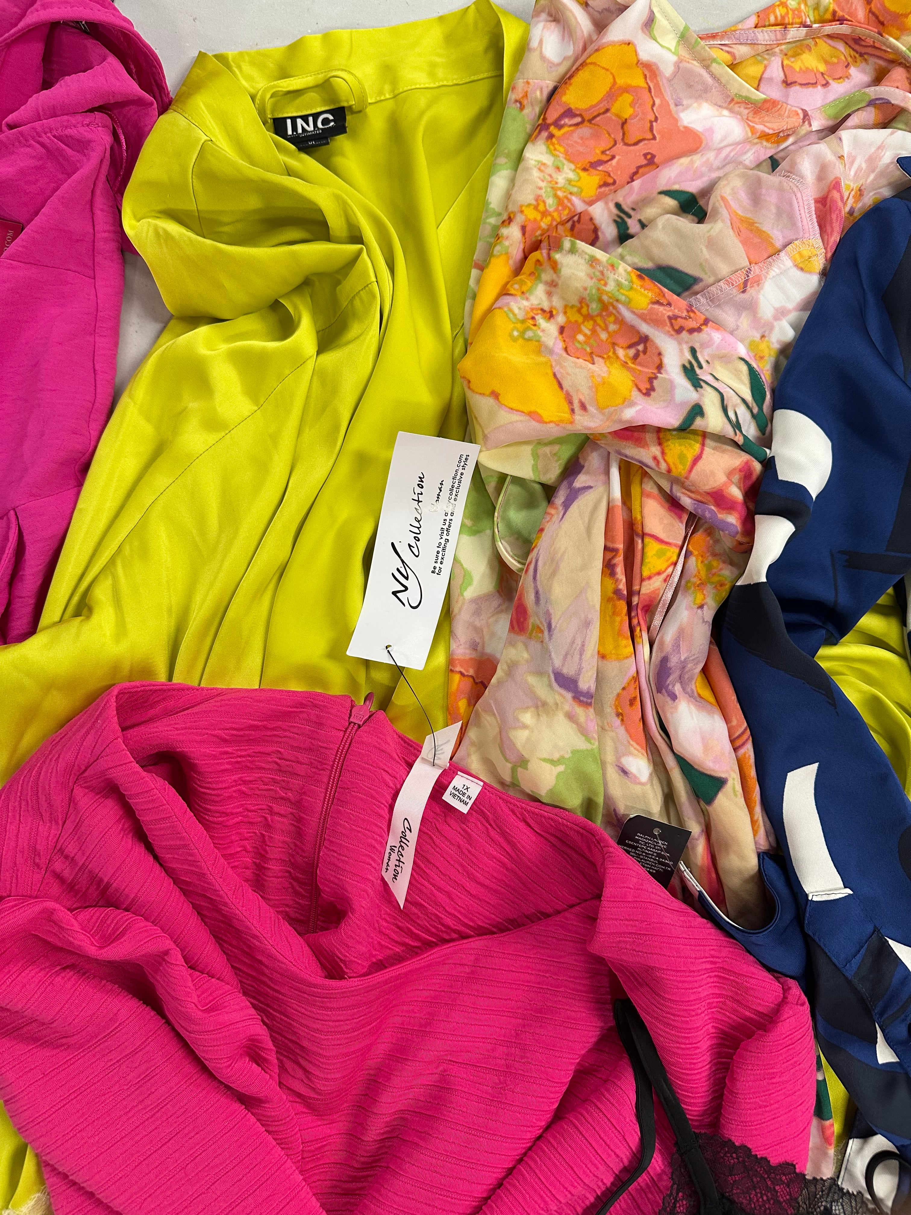Women's Clothing Assorted Wholesale Lot, DONNA KARAN, POLO RALPH LAUREN, VINCE CAMUTO, NY COLLECTION and more, 10 items, Shelf Pulls, MSRP $870