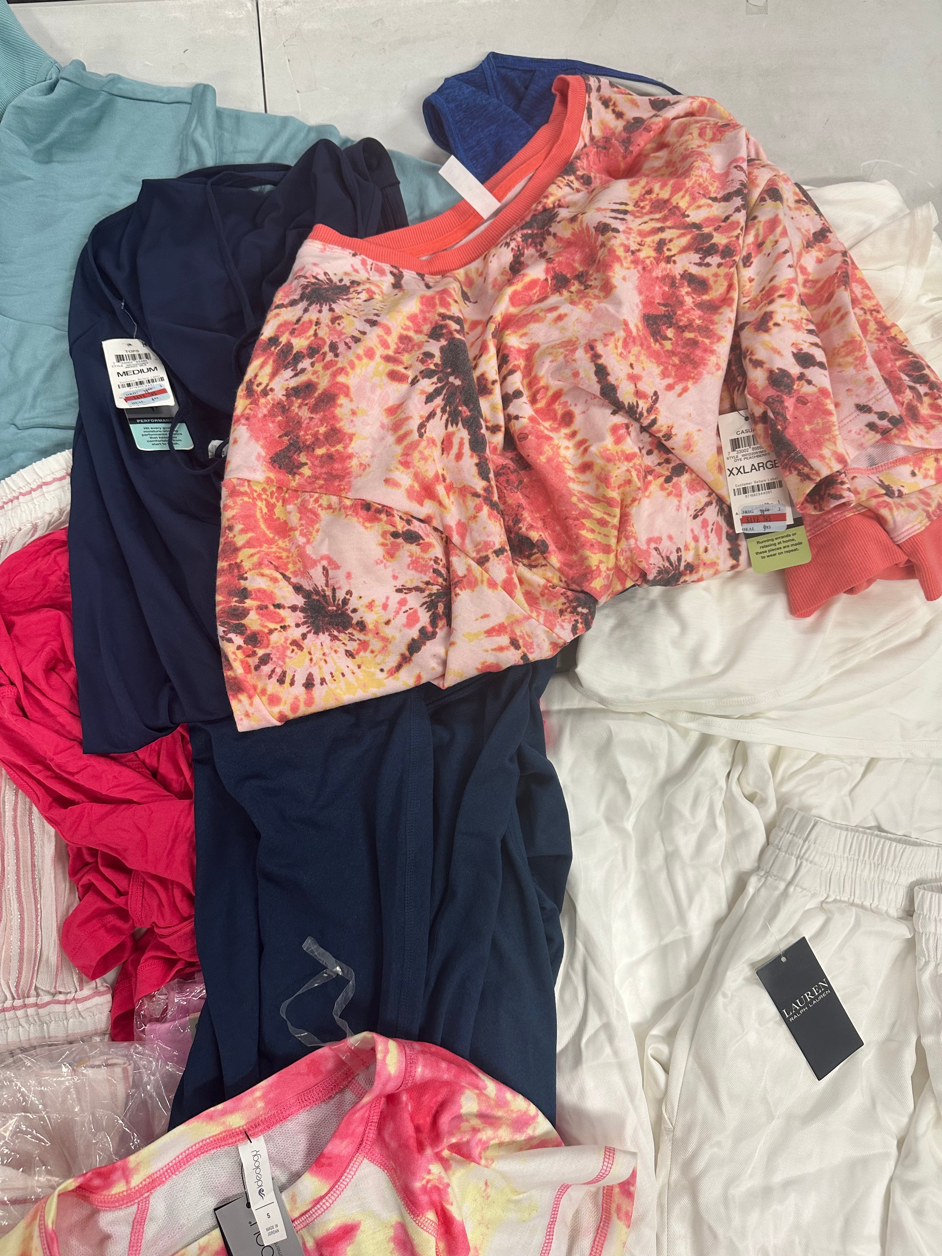 Women's Clothing Assorted Wholesale Lot POLO RALPH LAUREN, MICHAEL KORS, THREE DOTS, IDEOLOGY, Assorted Wholesale Lot, 14 items, Shelf Pulls, MSRP $870