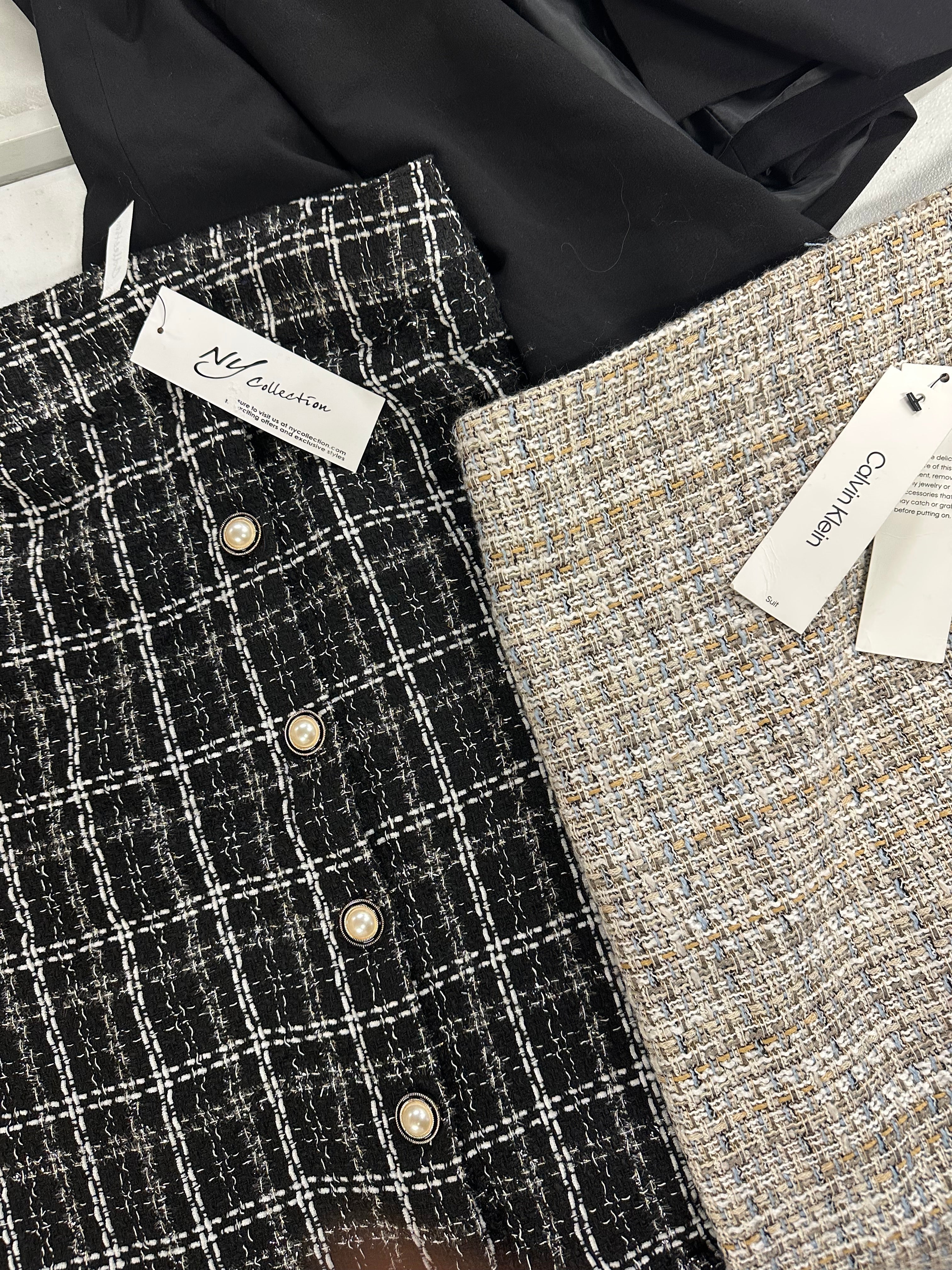 Women's Clothing Blazer, Skirt Wholesale Lot, CALVIN KLEIN, KARL LAGERFELD, NY COLLECTION and more, 5 items, Shelf Pulls, MSRP $570