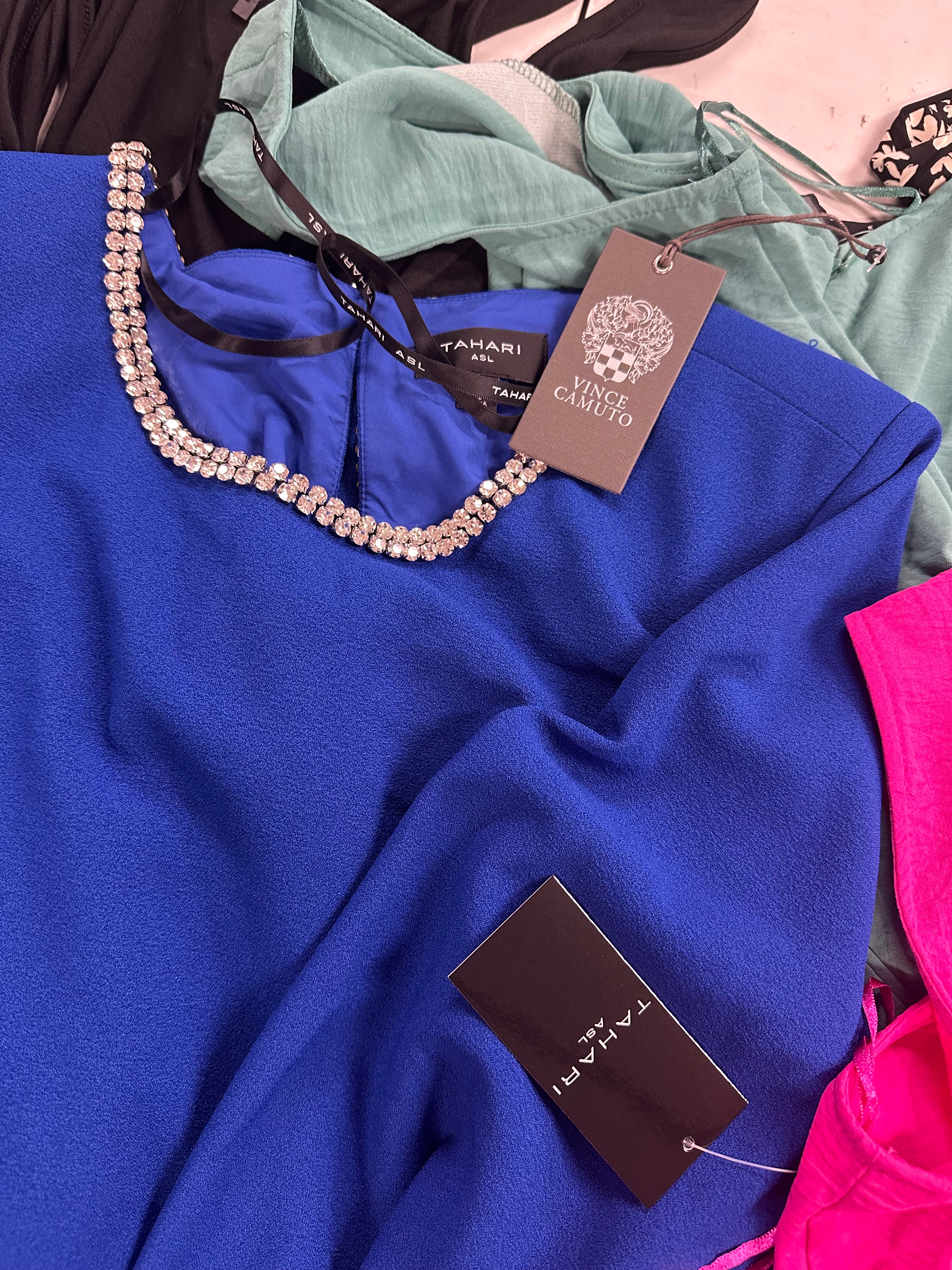 Women's Clothing Dress and Others Wholesale Lot, TAHARI, Vince Camuto, CeCe and more, 8 items, Shelf Pulls, MSRP $717