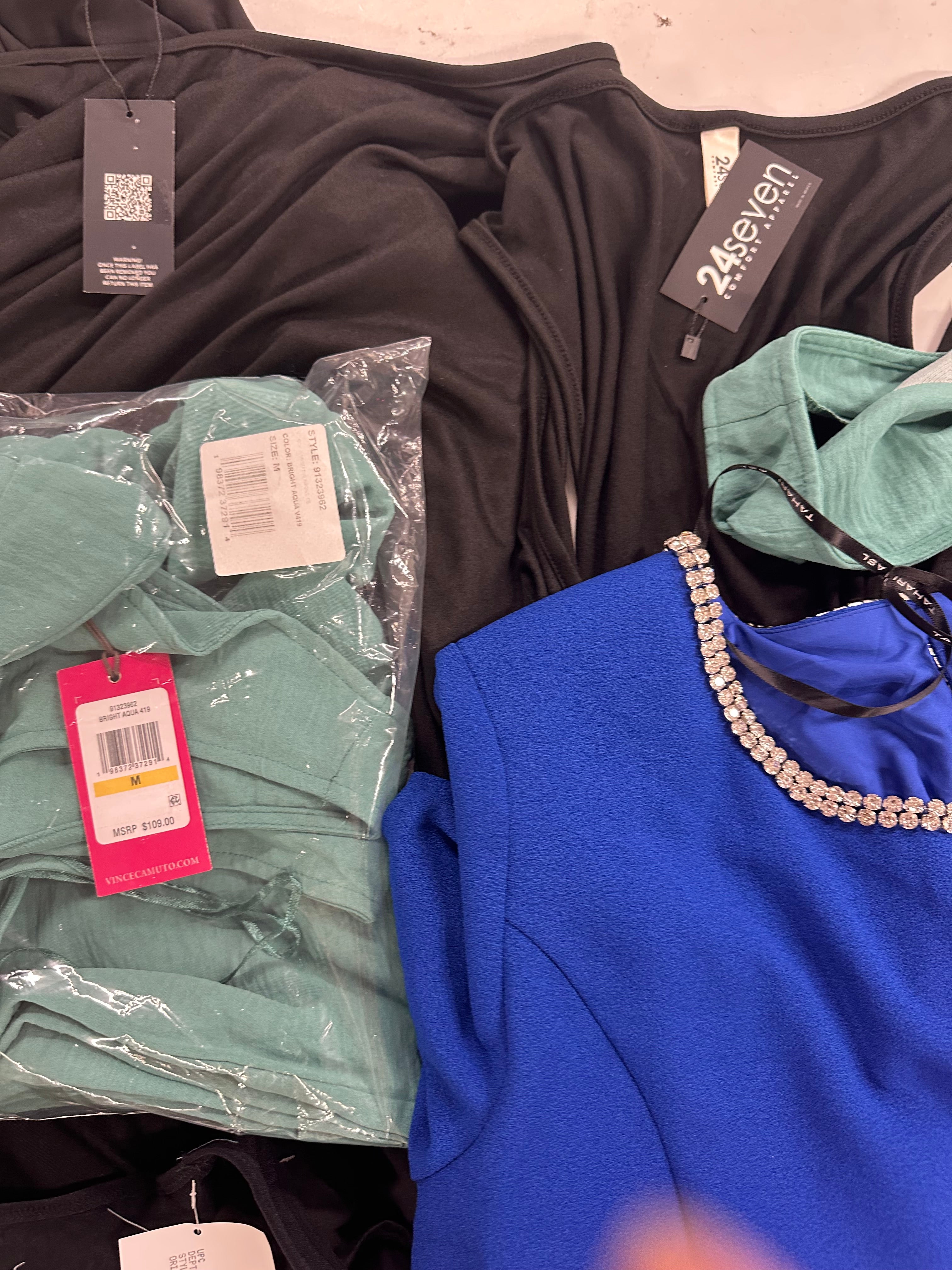 Women's Clothing Dress and Others Wholesale Lot, TAHARI, Vince Camuto, CeCe and more, 8 items, Shelf Pulls, MSRP $717