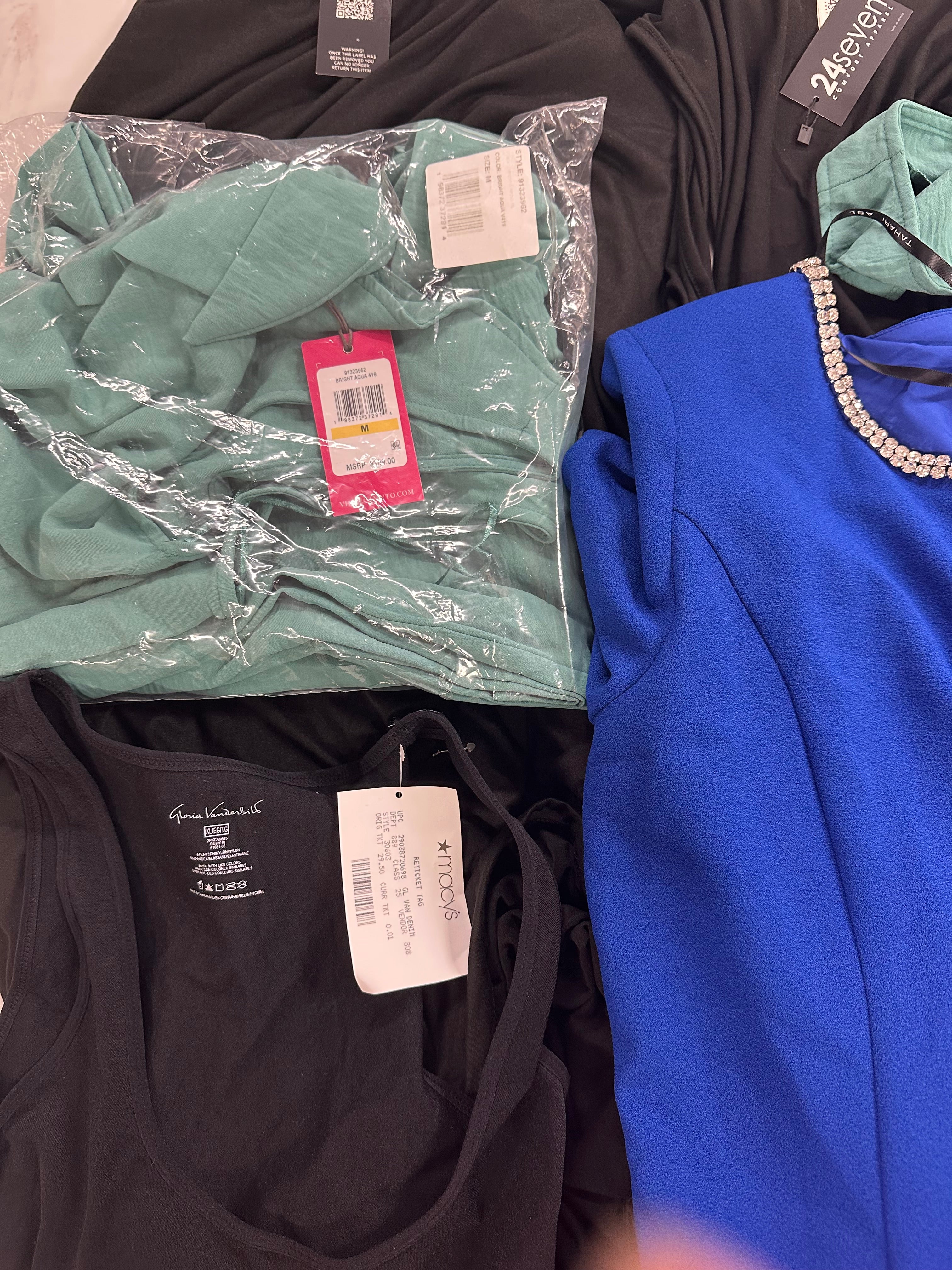 Women's Clothing Dress and Others Wholesale Lot, TAHARI, Vince Camuto, CeCe and more, 8 items, Shelf Pulls, MSRP $717