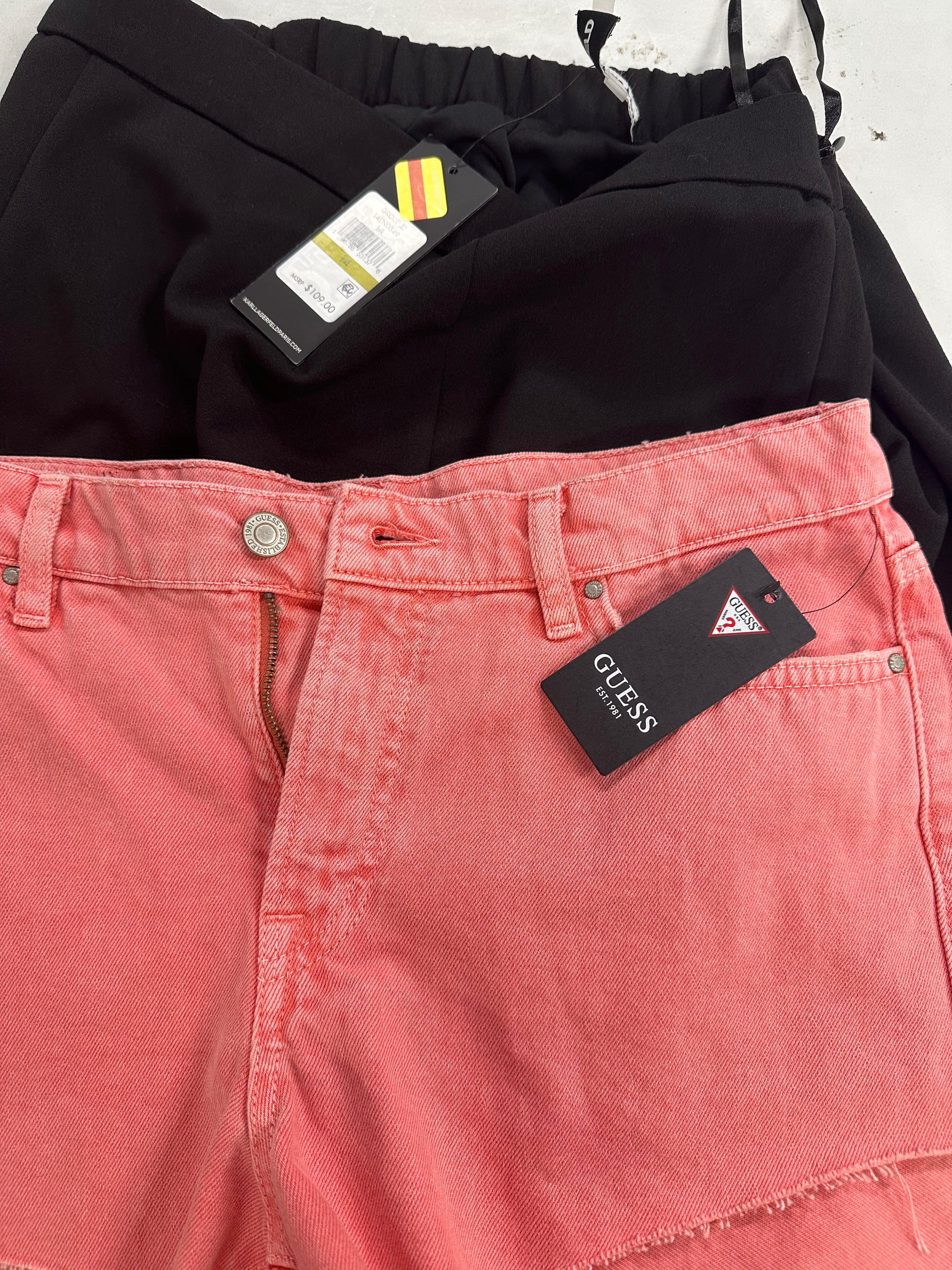 Women's Clothing Bottoms Wholesale Lot, MICHAEL KORS, TOMMY HILFIGER, GUESS, KARL LAGERFELD, AMERICAN APPAREL and more, 12 items, Shelf Pulls, MSRP $778