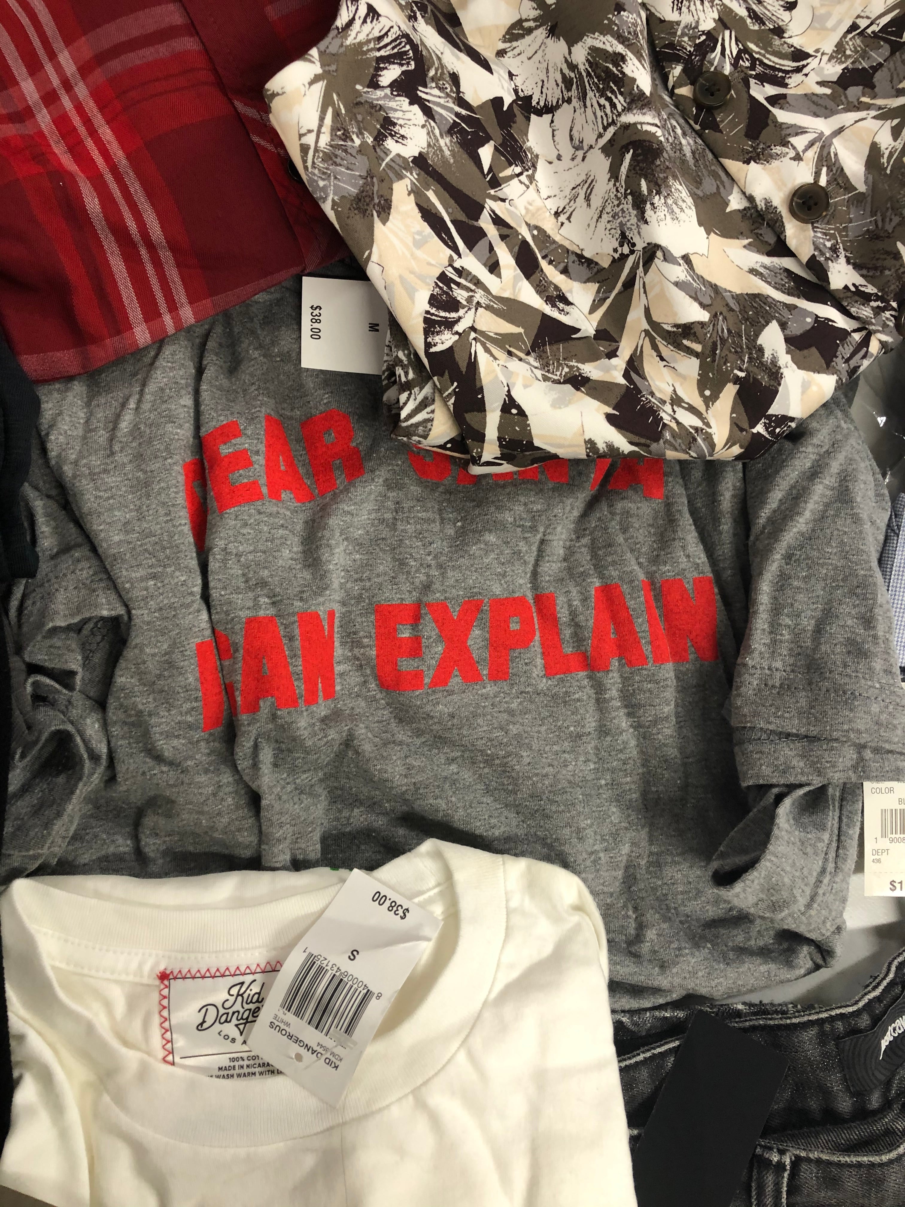 Men's Clothing Assorted Wholesale Lot, JUST CAVALLI, ALTEA, CALVIN KLEIN, KID DANGEROUS and more, 11 items, Shelf Pulls, MSRP $1,660
