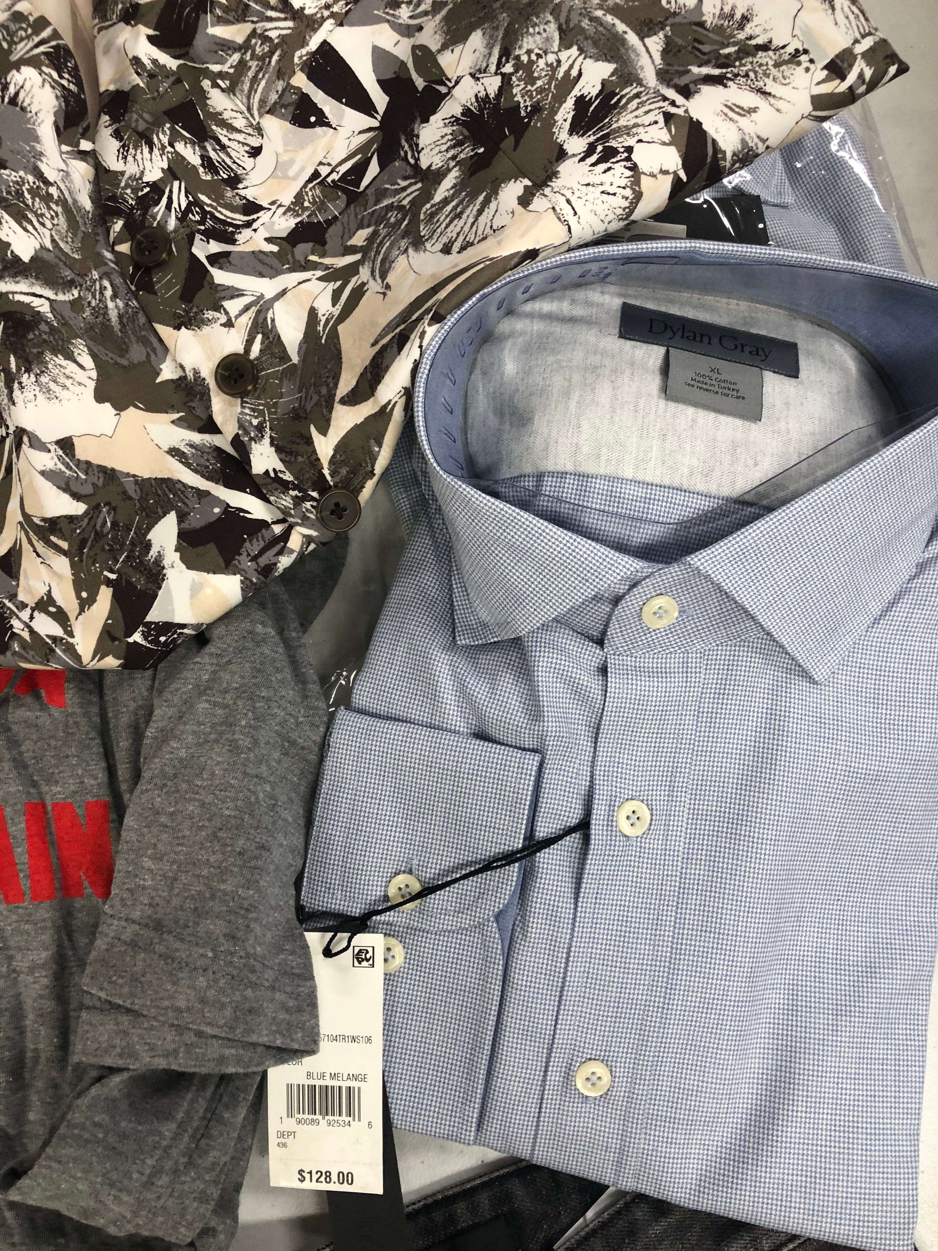 Men's Clothing Assorted Wholesale Lot, JUST CAVALLI, ALTEA, CALVIN KLEIN, KID DANGEROUS and more, 11 items, Shelf Pulls, MSRP $1,660