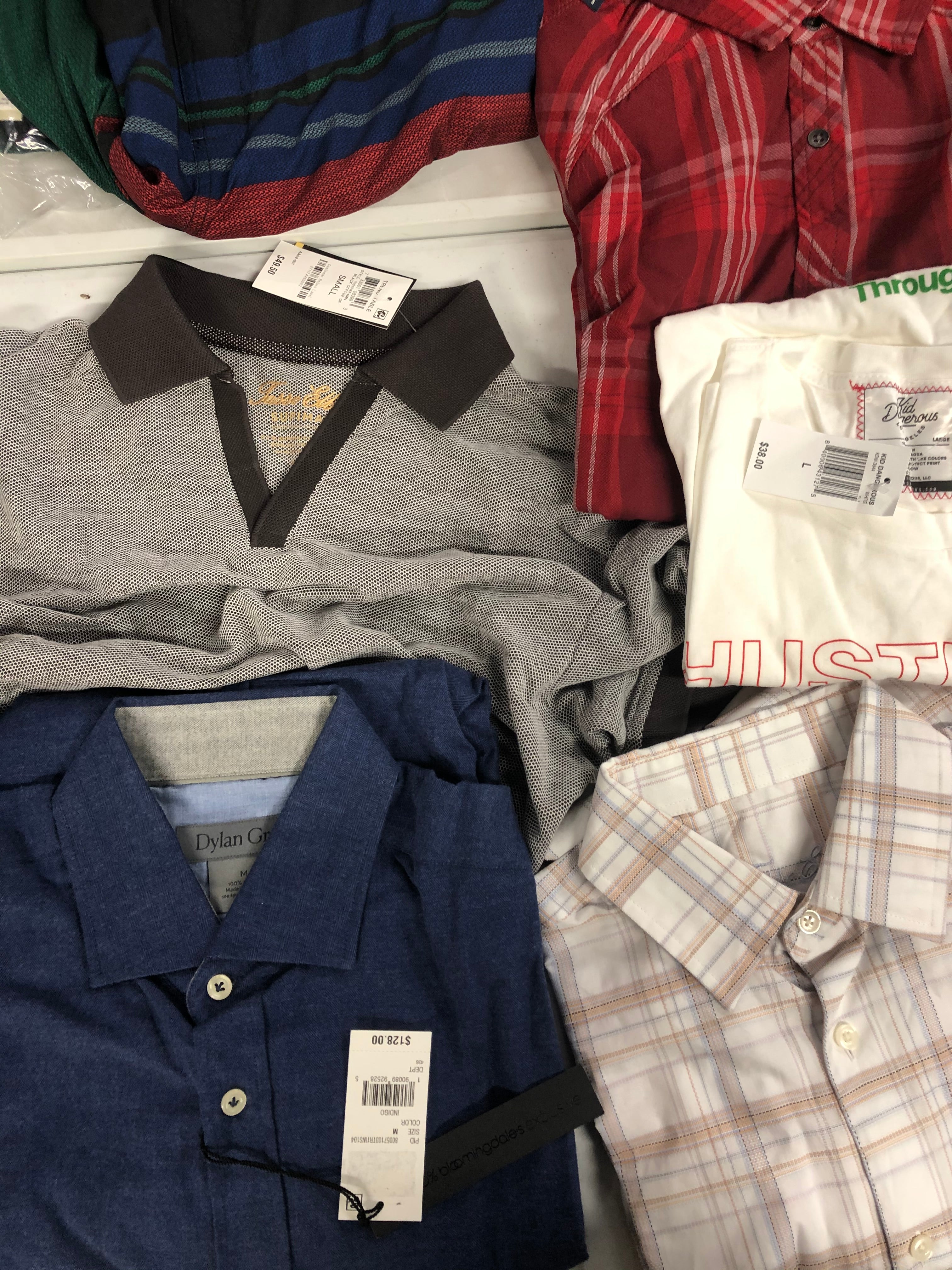 Men's Clothing Wholesale Lot, ALTEA, PENFIELD, TOMMY HILFIGER, KENNETH COLE, KID DANGEROUS, ORIGINAL PENGUIN and more, 15 items, Shelf Pulls, MSRP $1,560
