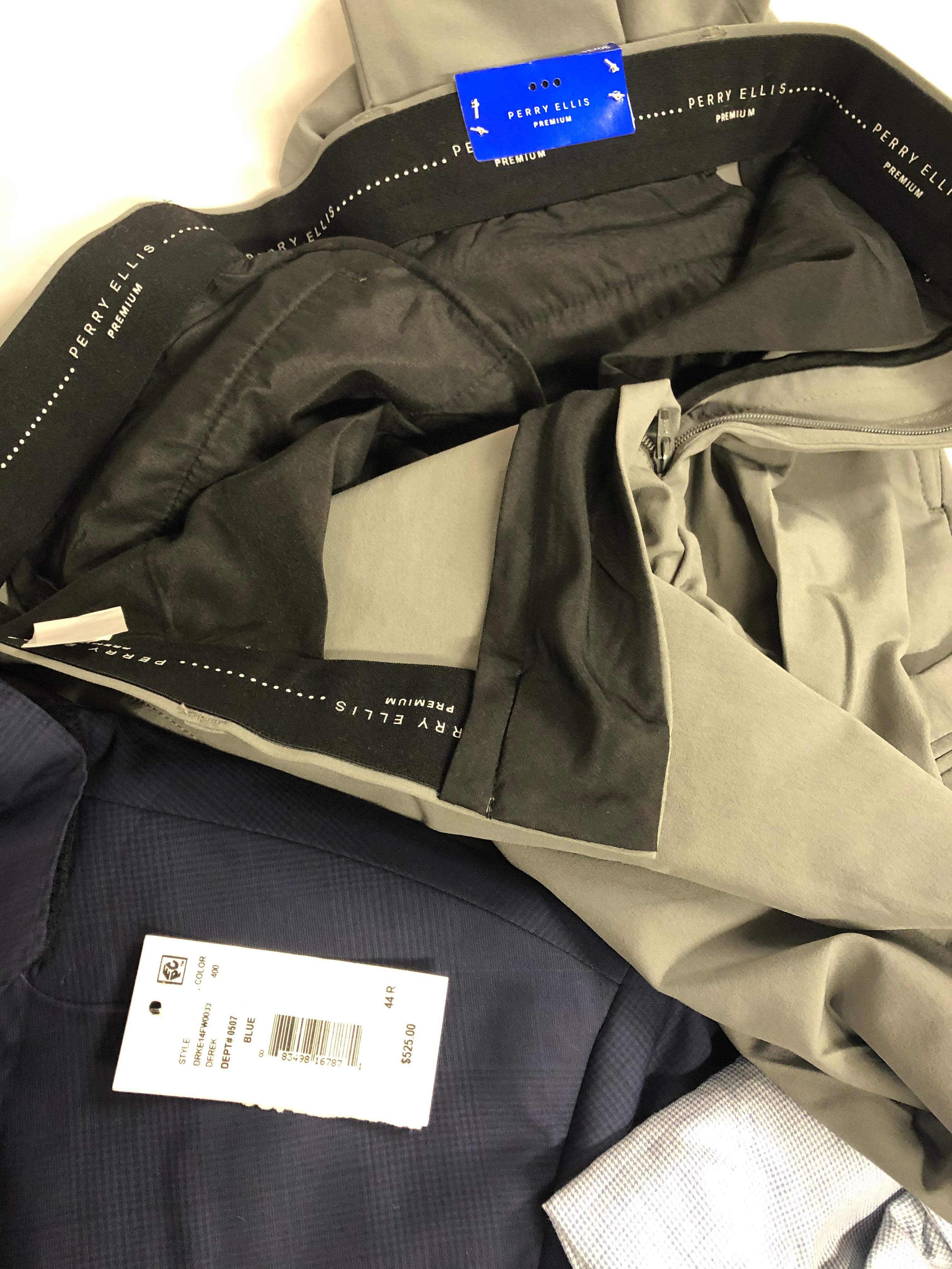 Men's Clothing Assorted Wholesale Lot, DKNY, NAUTICA, TALLIA, 1WEATHERPROOF, BUFFALO JEANS and more, 12 items, Shelf Pulls, MSRP $1,381
