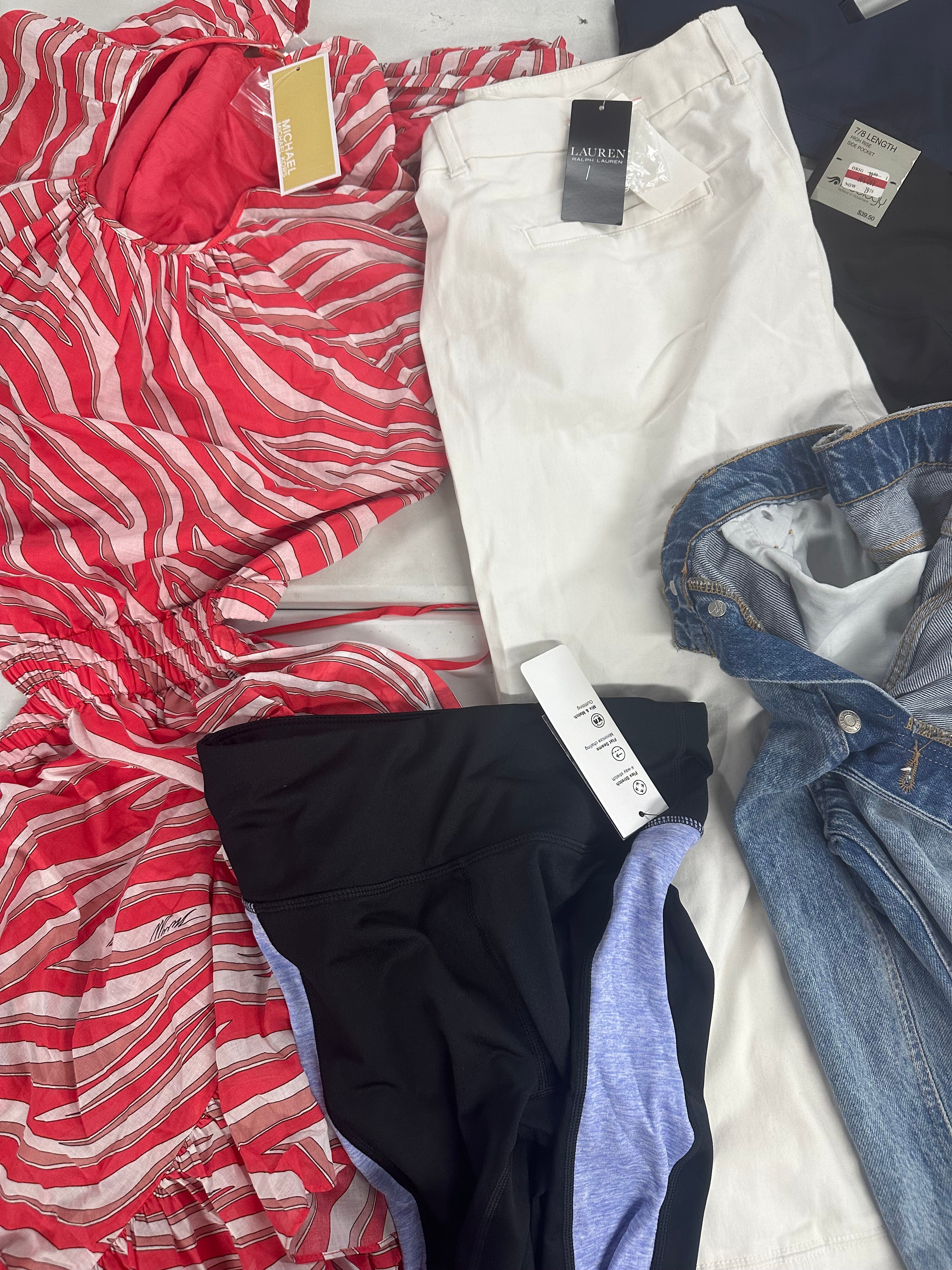 Women's Clothing RALPH LAUREN, MICHAEL KORS, FREE PEOPLE, 32 DEGREES and more, Wholesale Lot, 14 items, Shelf Pulls, MSRP $777