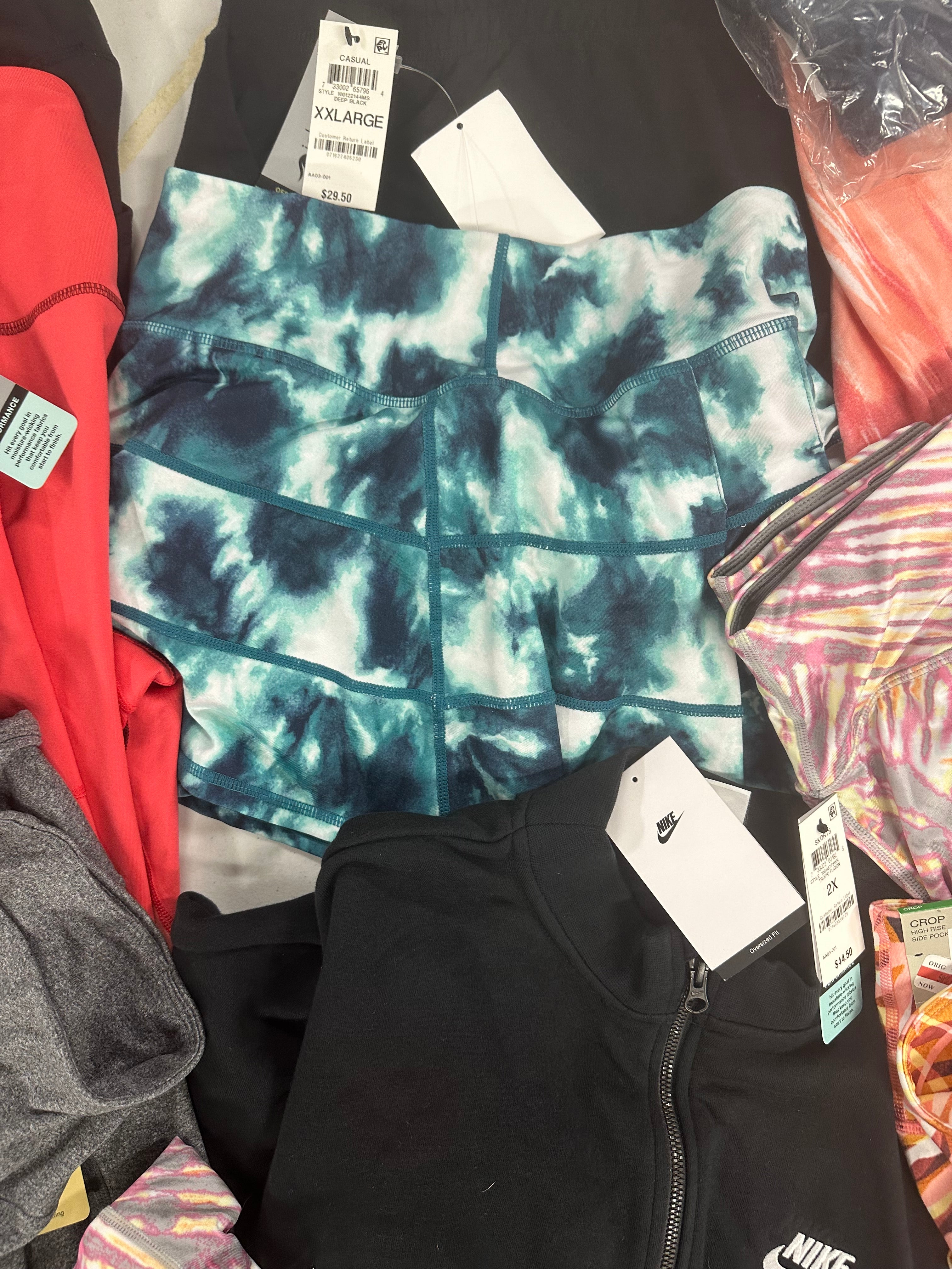 Women's Clothing Activewear Wholesale Lot, NIKE, LACOSTE, IDEOLOGY, 15 items, Shelf Pulls, MSRP $574