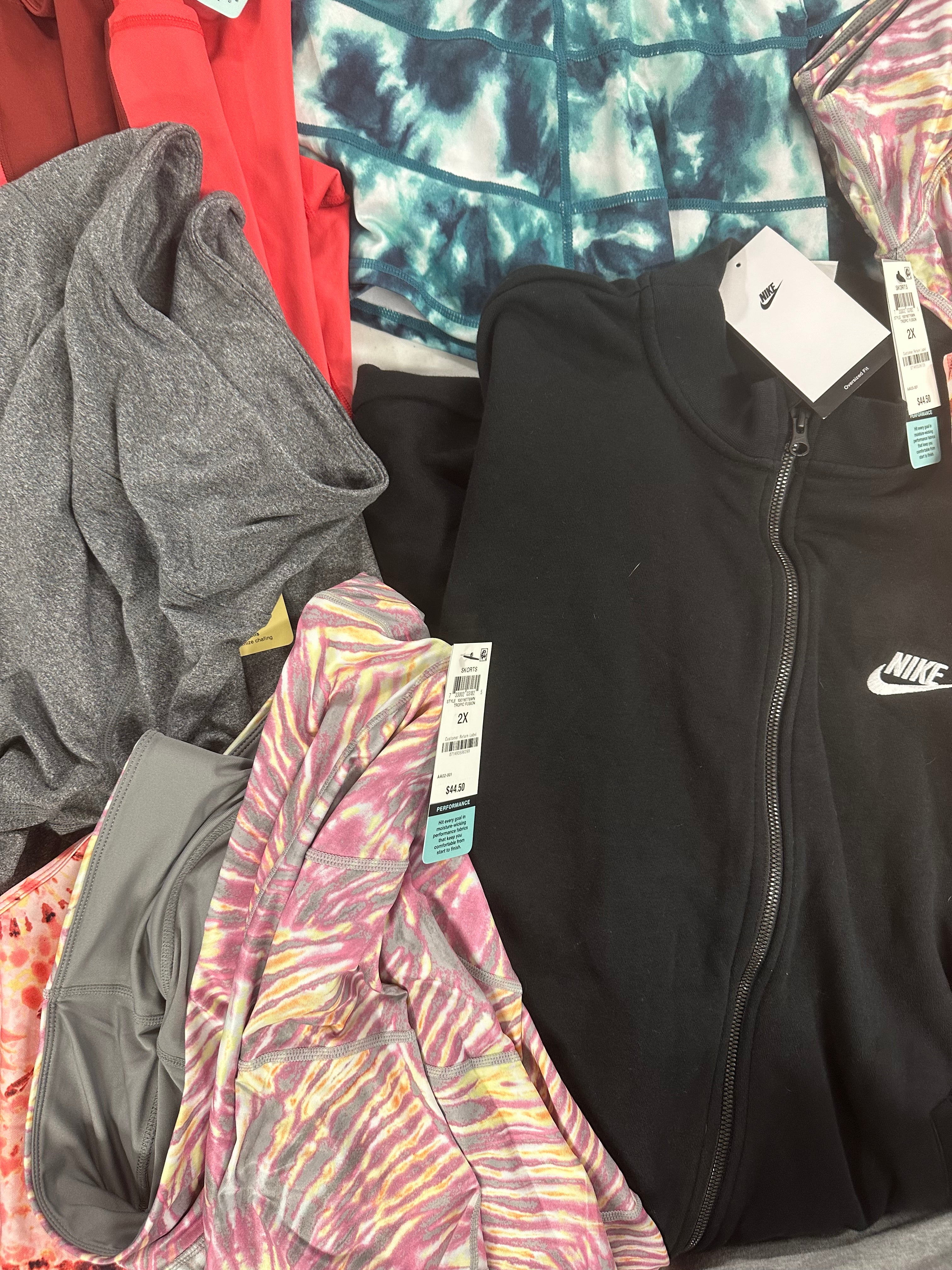 Women's Clothing Activewear Wholesale Lot, NIKE, LACOSTE, IDEOLOGY, 15 items, Shelf Pulls, MSRP $574