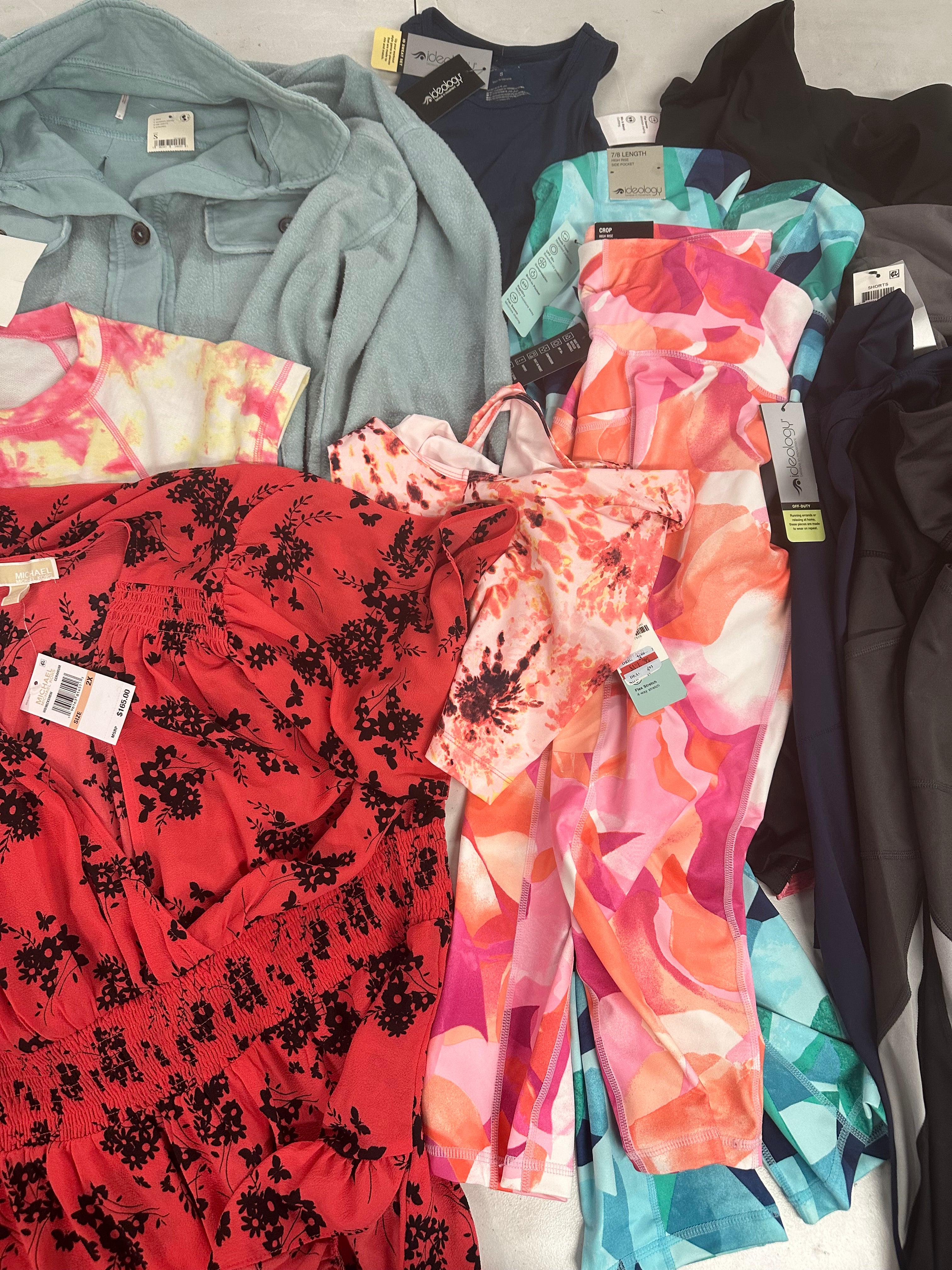 Women's Clothing Assorted Wholesale Lot, MICHAEL KORS, FREE PEOPLE, IDEOLOGY, 11 items, Shelf Pulls, MSRP $574