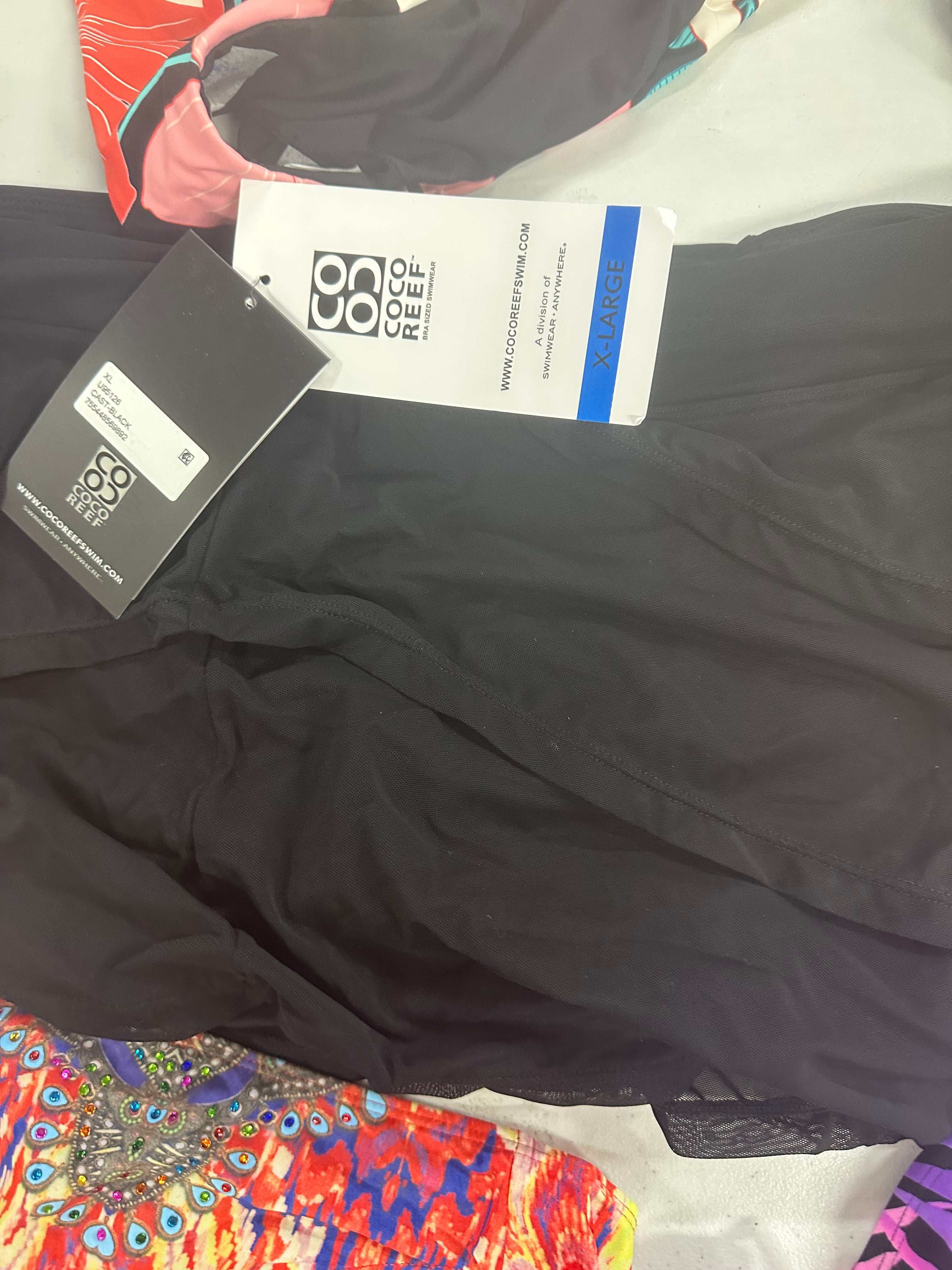 Women's Swimwear Wholesale Lot, 12 items, DKNY, RALPH LAUREN, NIKE, ROXY, COCO REEF, LA MODA and more, Shelf Pulls, MSRP $581