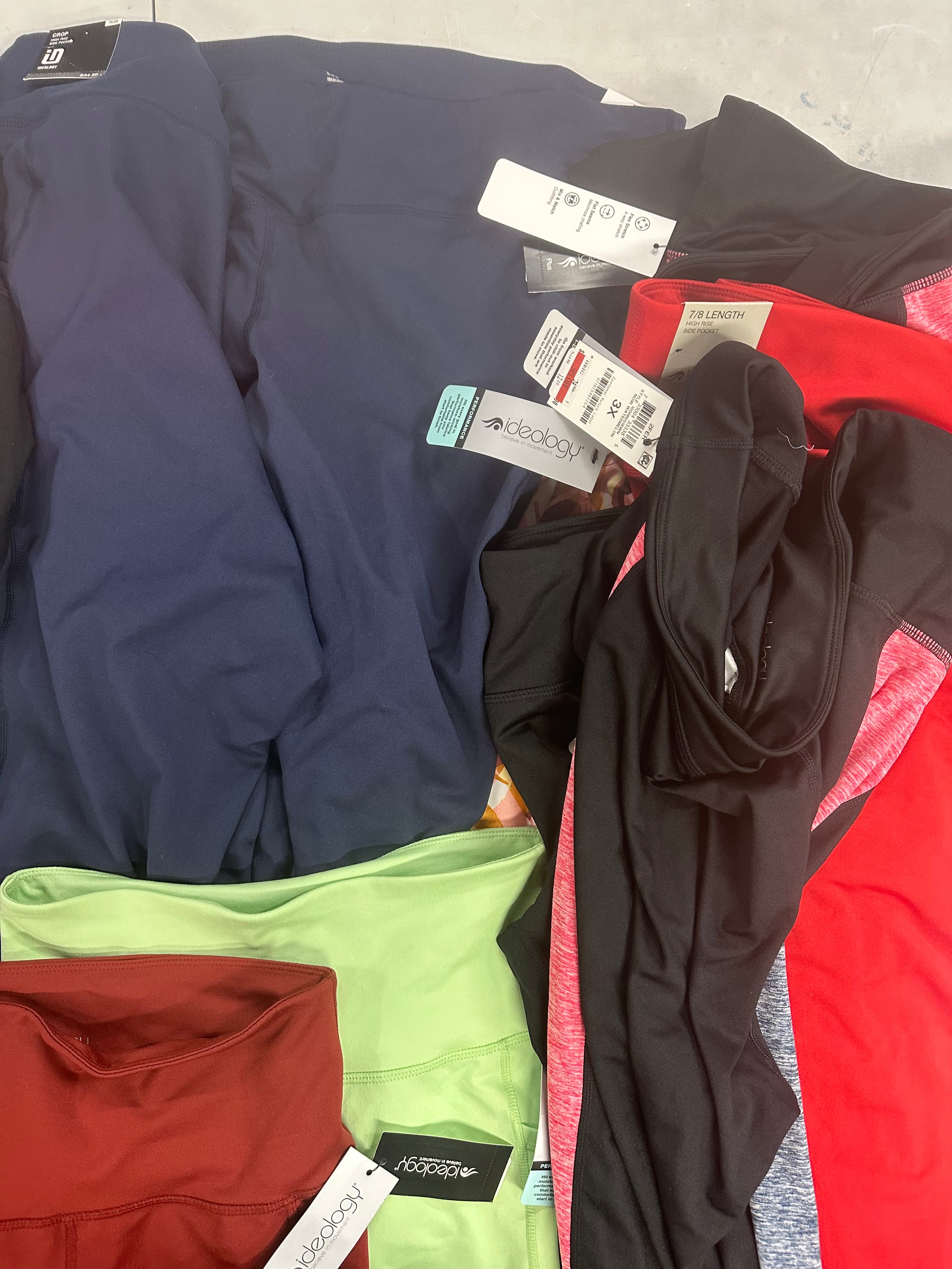 Women's Athletic Leggings Wholesale Lot, IDEOLOGY 15 items, Shelf Pulls, MSRP $468