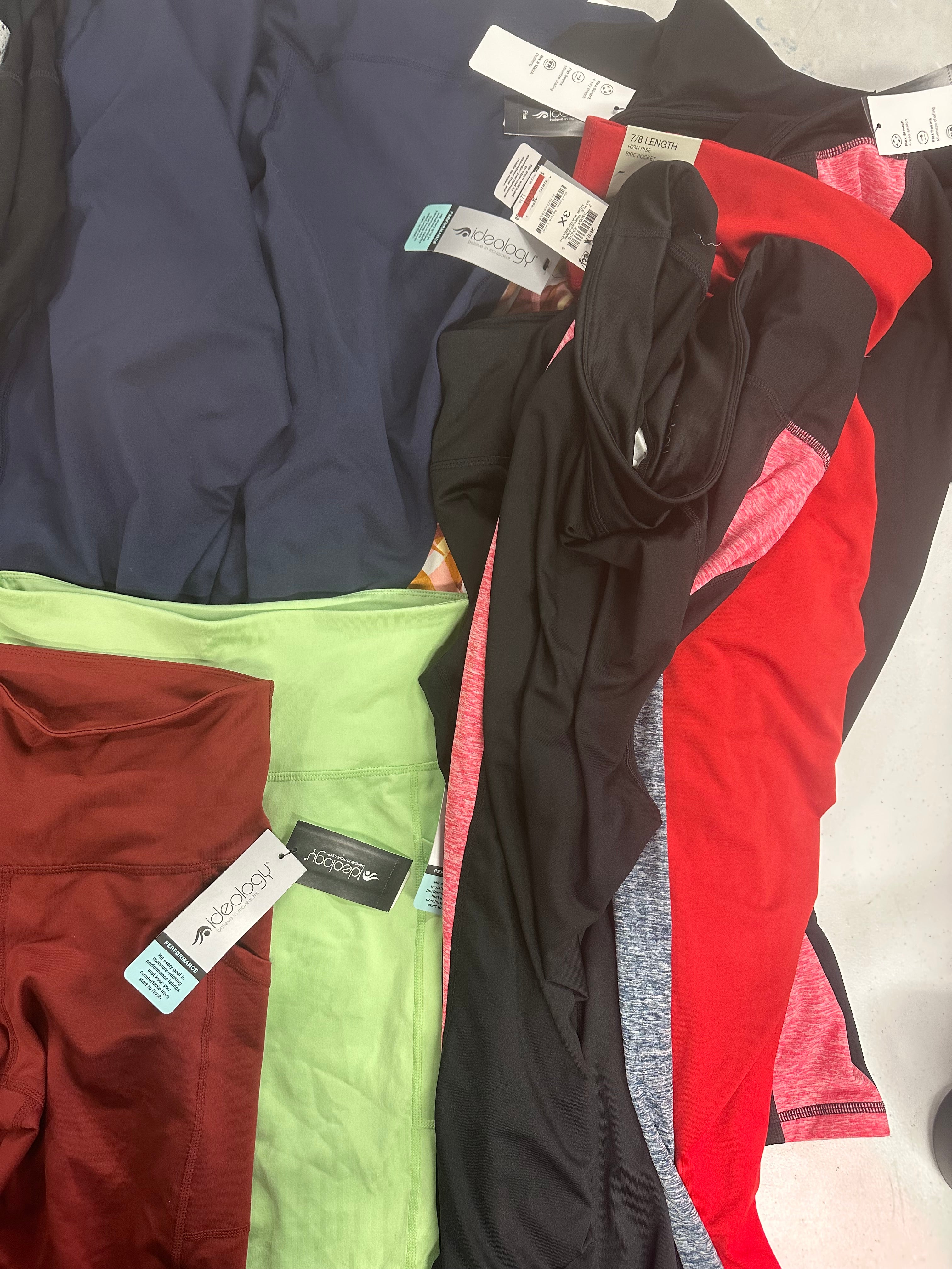 Women's Athletic Leggings Wholesale Lot, IDEOLOGY 15 items, Shelf Pulls, MSRP $468