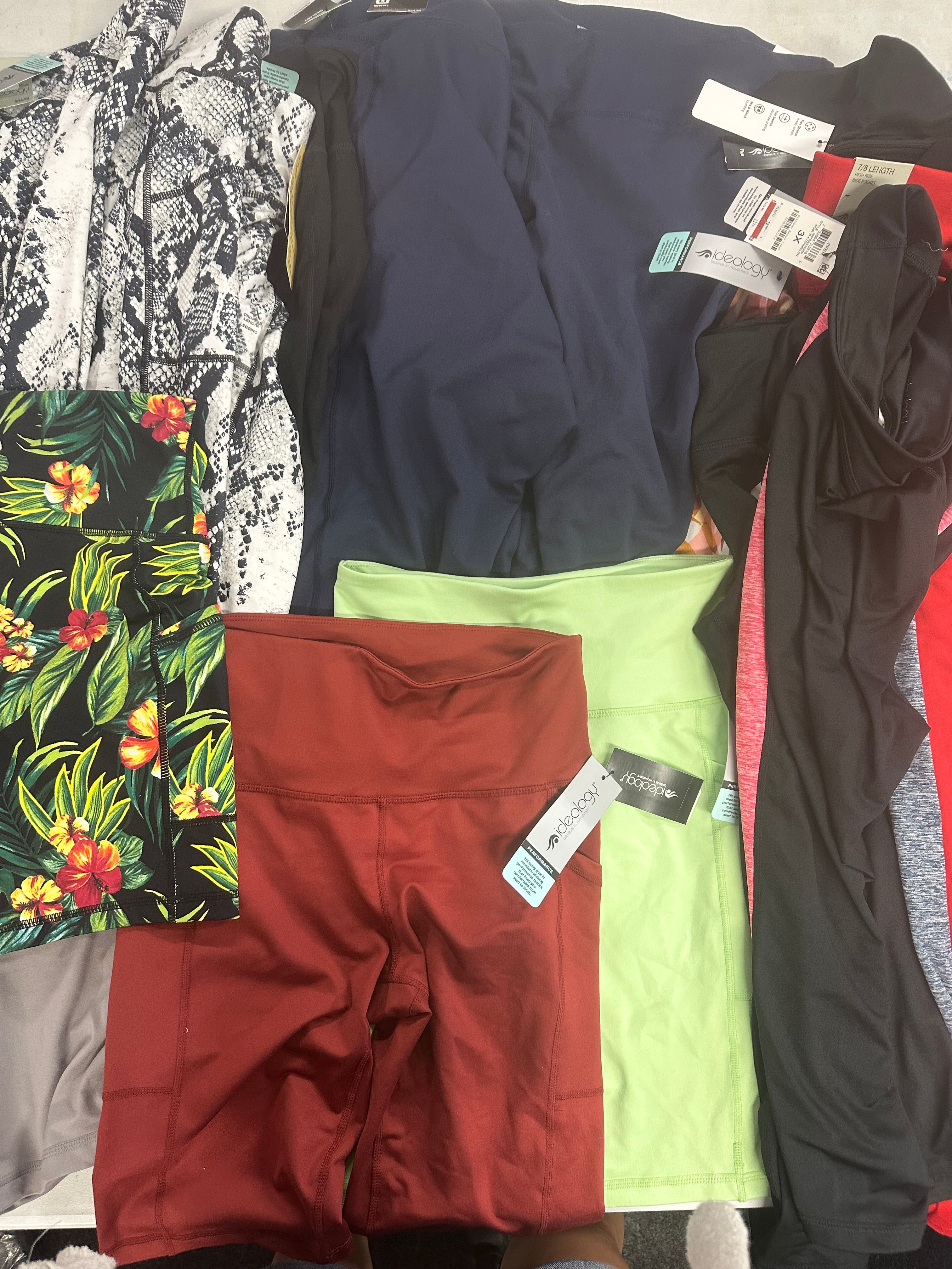 Women's Athletic Leggings Wholesale Lot, IDEOLOGY 15 items, Shelf Pulls, MSRP $468