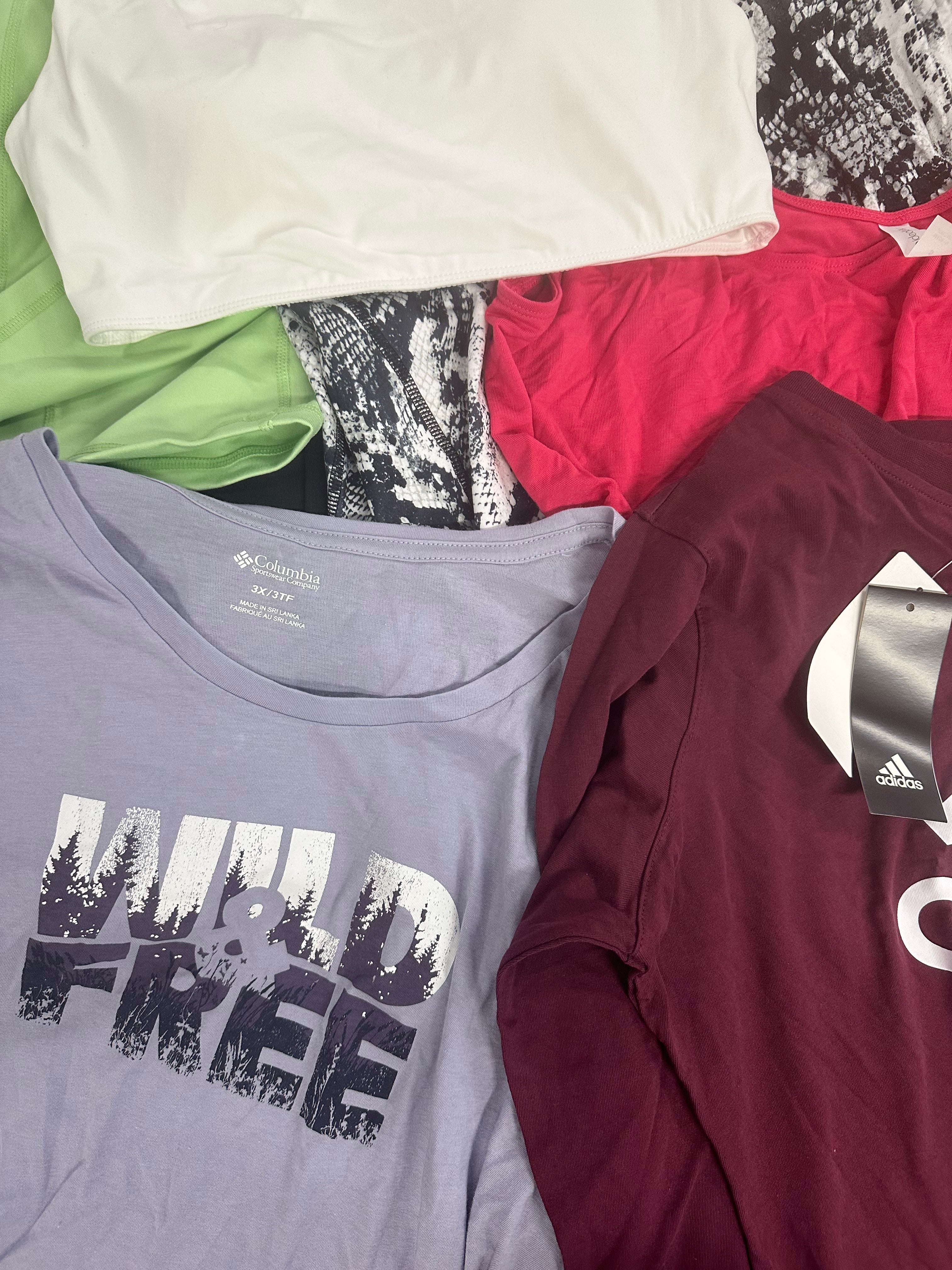 Women's Clothing Activewear Wholesale Lot, UNDER ARMOUR, COLUMBIA, ADIDAS, COTTON ON and more, 15 items, Shelf Pulls, MSRP $416
