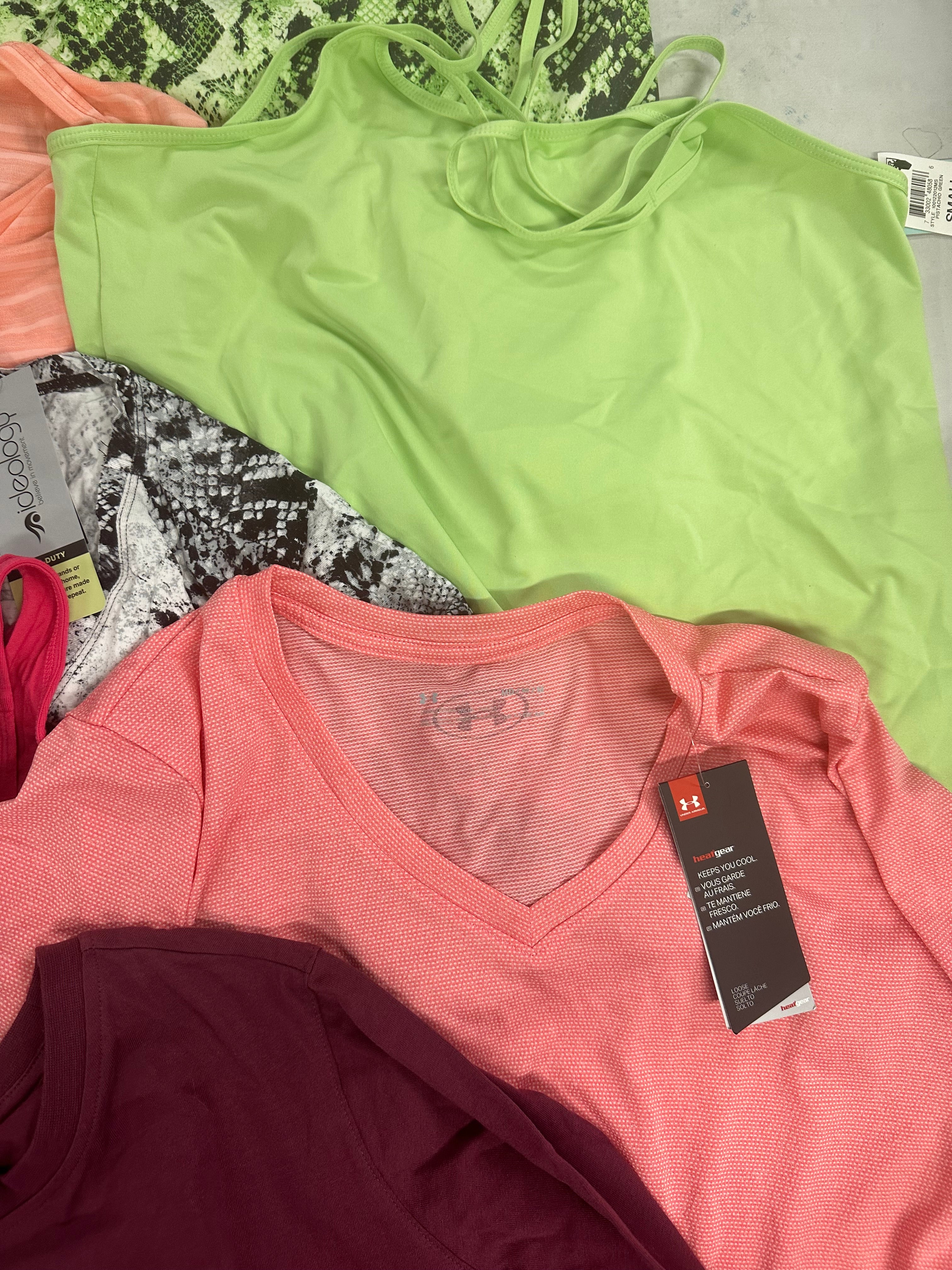 Women's Clothing Activewear Wholesale Lot, UNDER ARMOUR, COLUMBIA, ADIDAS, COTTON ON and more, 15 items, Shelf Pulls, MSRP $416