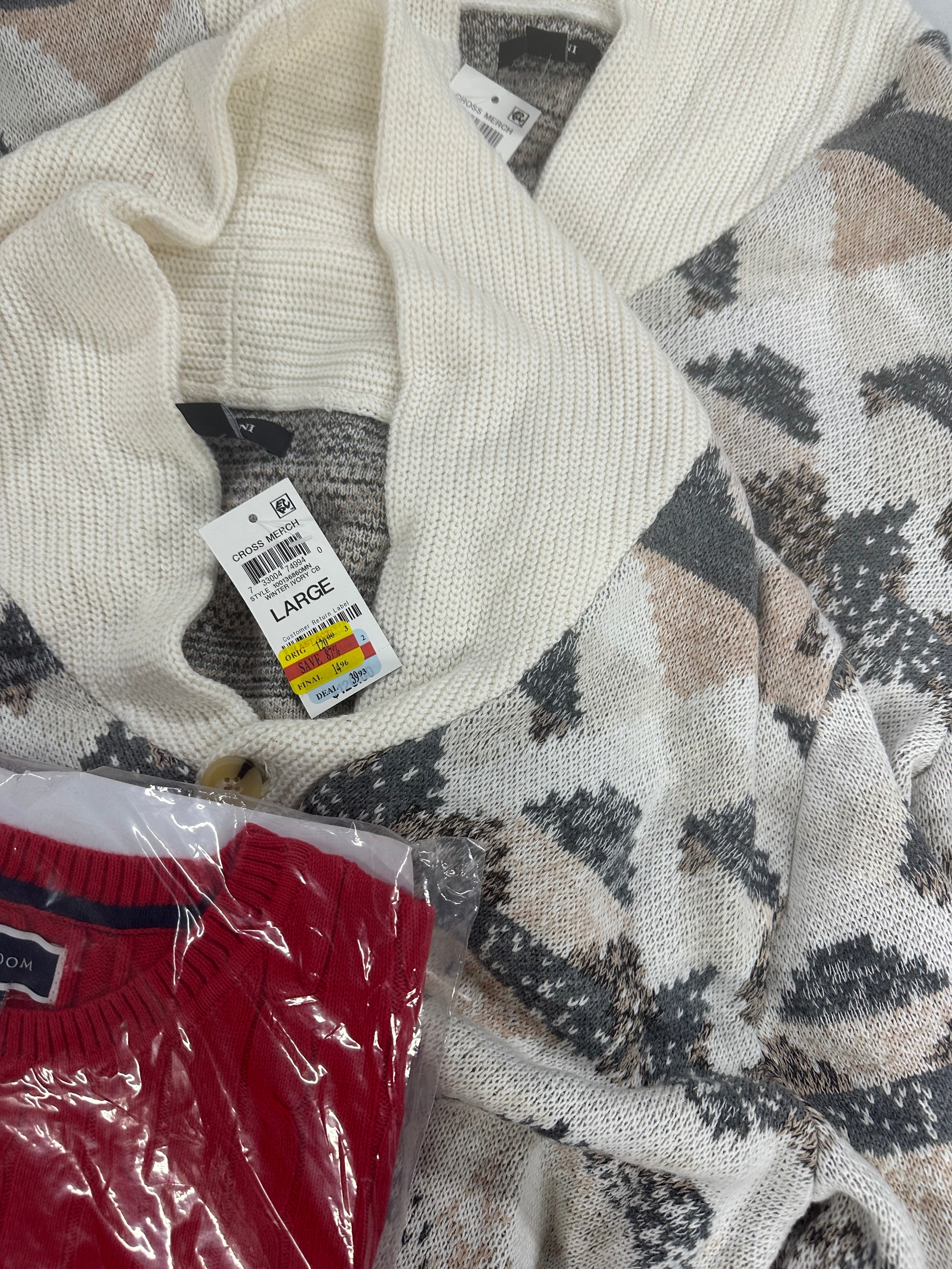 Men's Clothing Tops and Others, Wholesale Lot, LEVI'S, KENNETH COLE, CLUB ROOM and more, 11 items, Shelf Pulls, MSRP $550