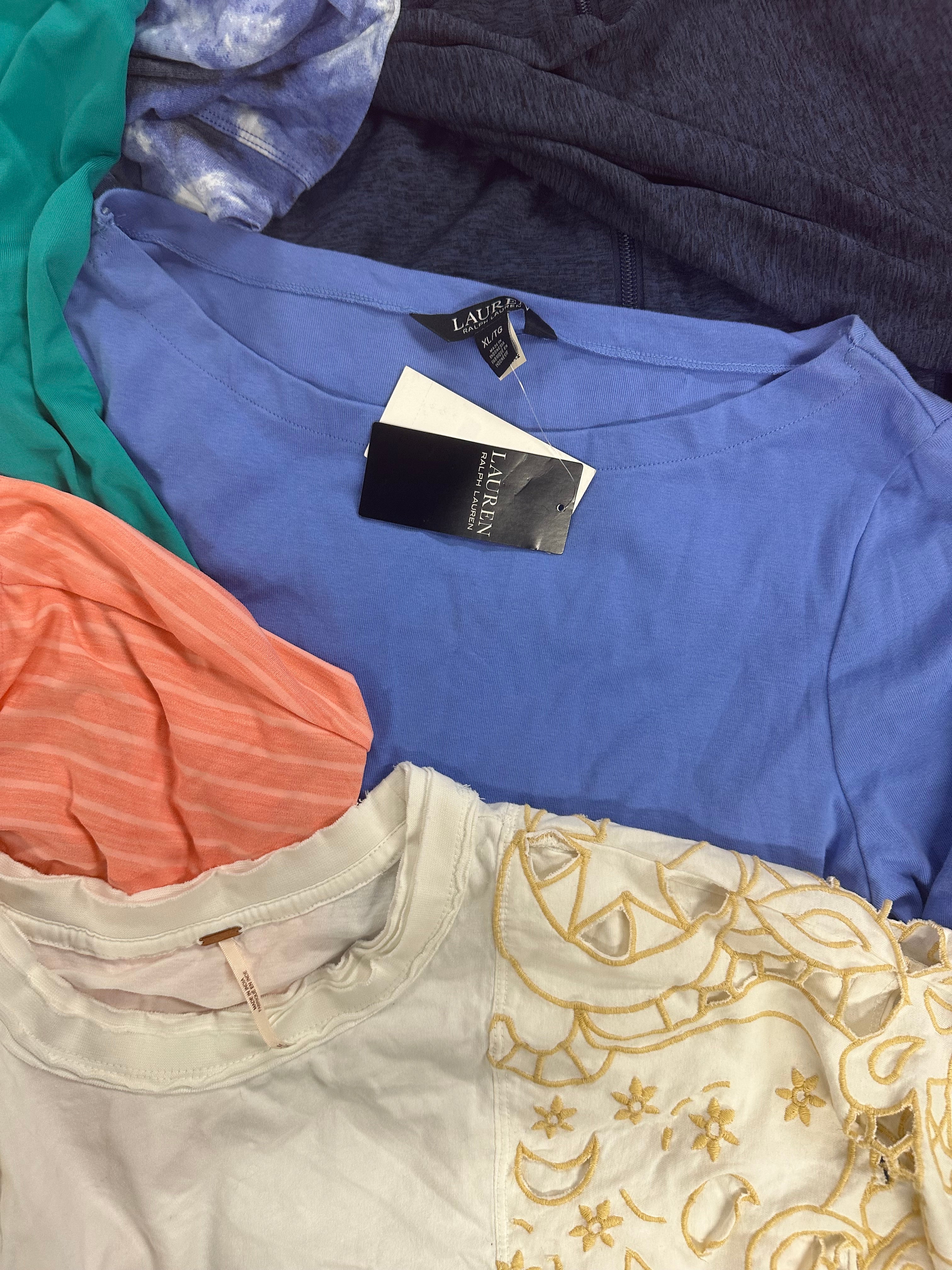 Women's Clothing Tops POLO RALPH LAUREN, MICHAEL KORS, FREE PEOPLE, 32 DEGREES and more, Wholesale Lot, 13 items, Shelf Pulls, MSRP $606