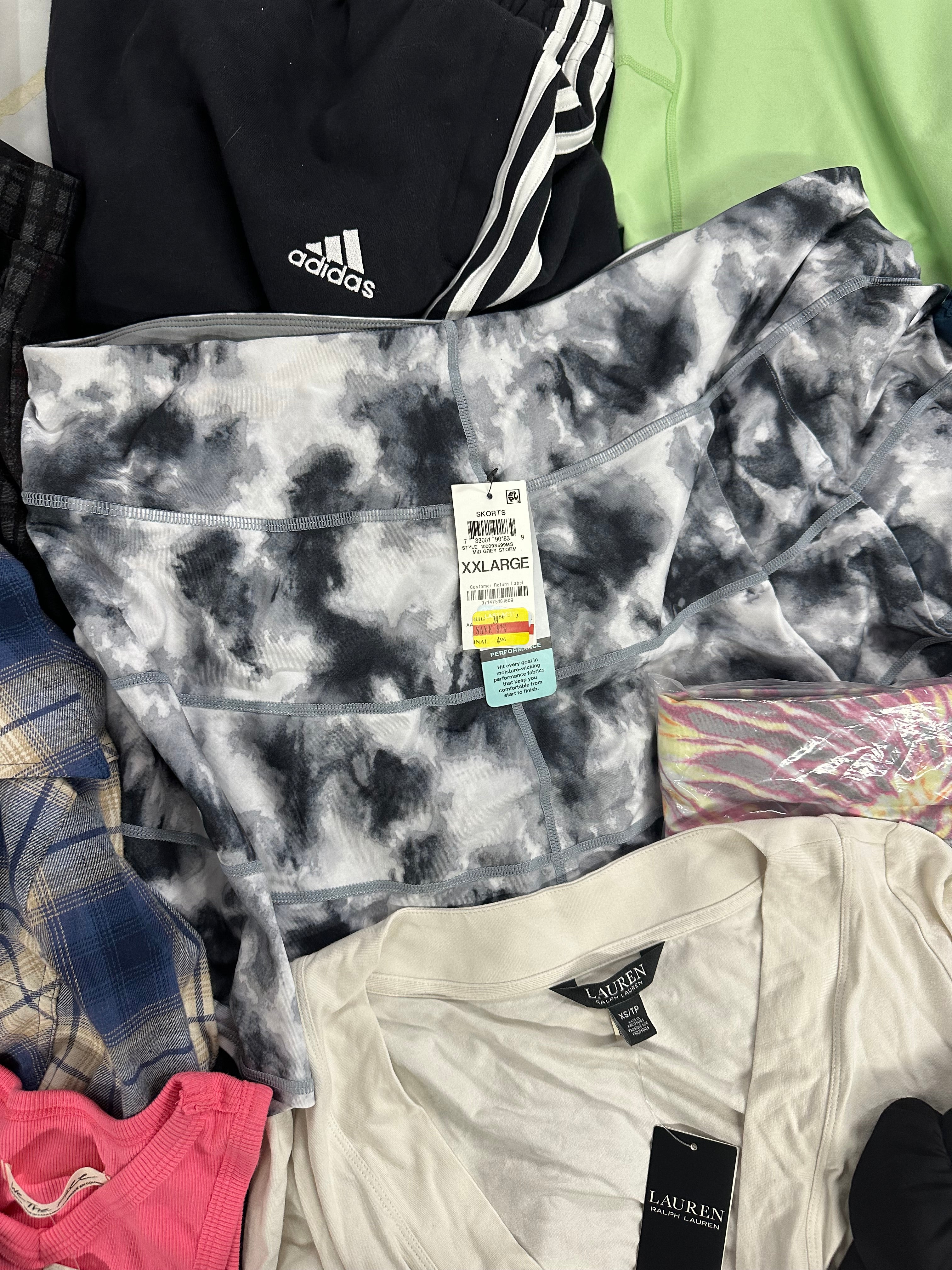 Women's Clothing Assorted Wholesale Lot, ADIDAS, POLO RALPH LAUREN, FREE PEOPLE, NATORI, VINCE CAMUTO and more, 14 items, Shelf Pulls, MSRP $683