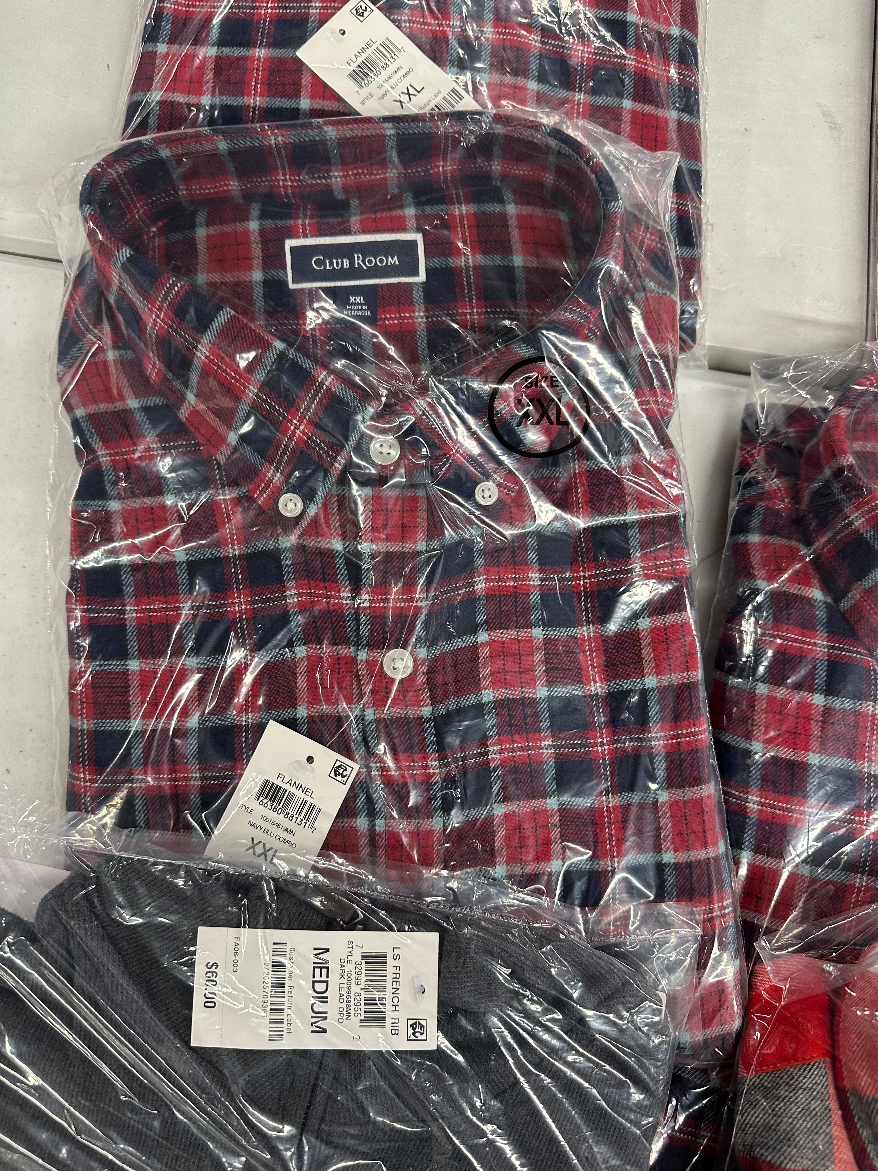 Men's Clothing Tops for Winter, Wholesale Lot, CLUB ROOM 9 items, New, MSRP $418