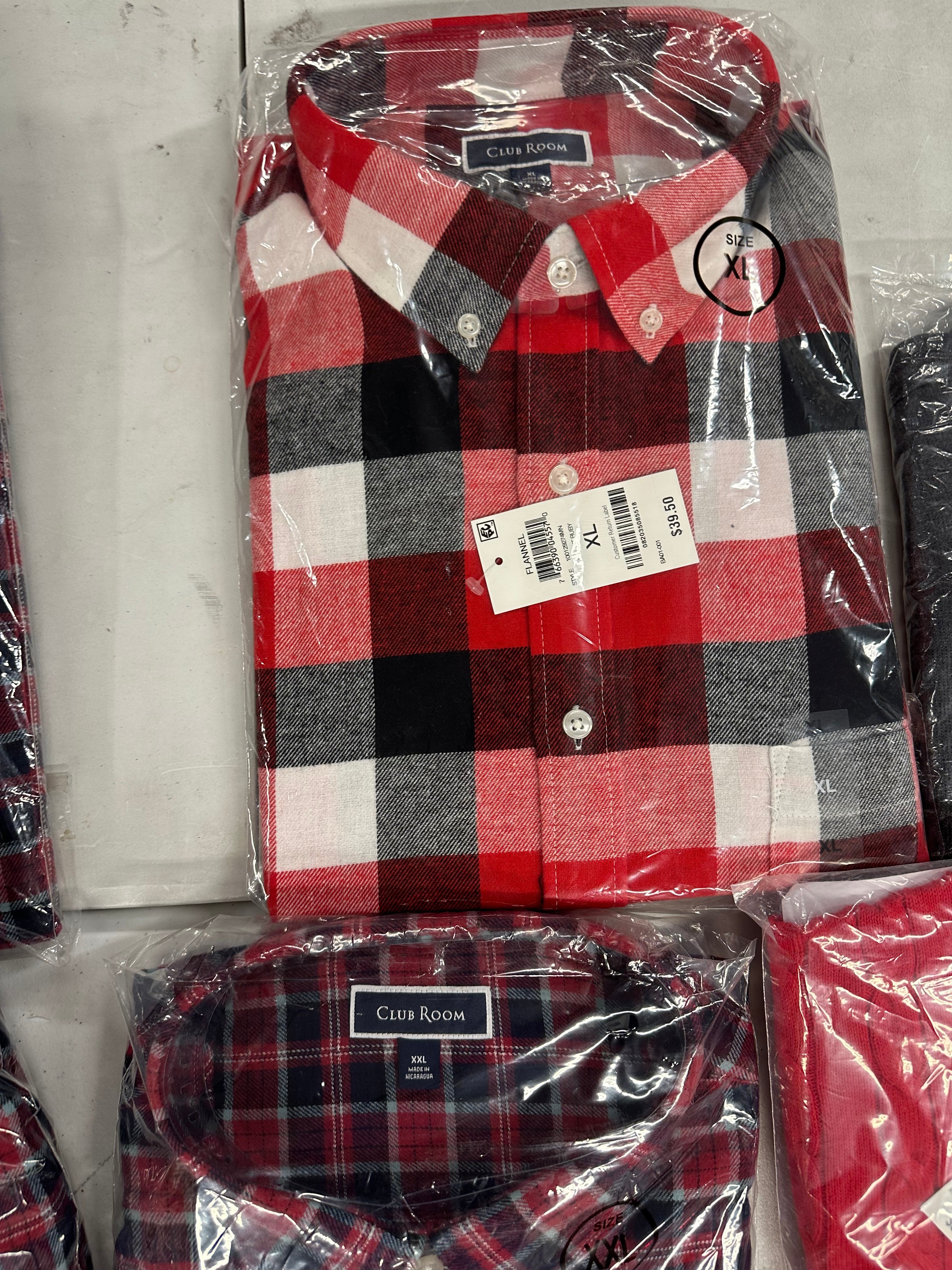 Men's Clothing Tops for Winter, Wholesale Lot, CLUB ROOM 9 items, New, MSRP $418
