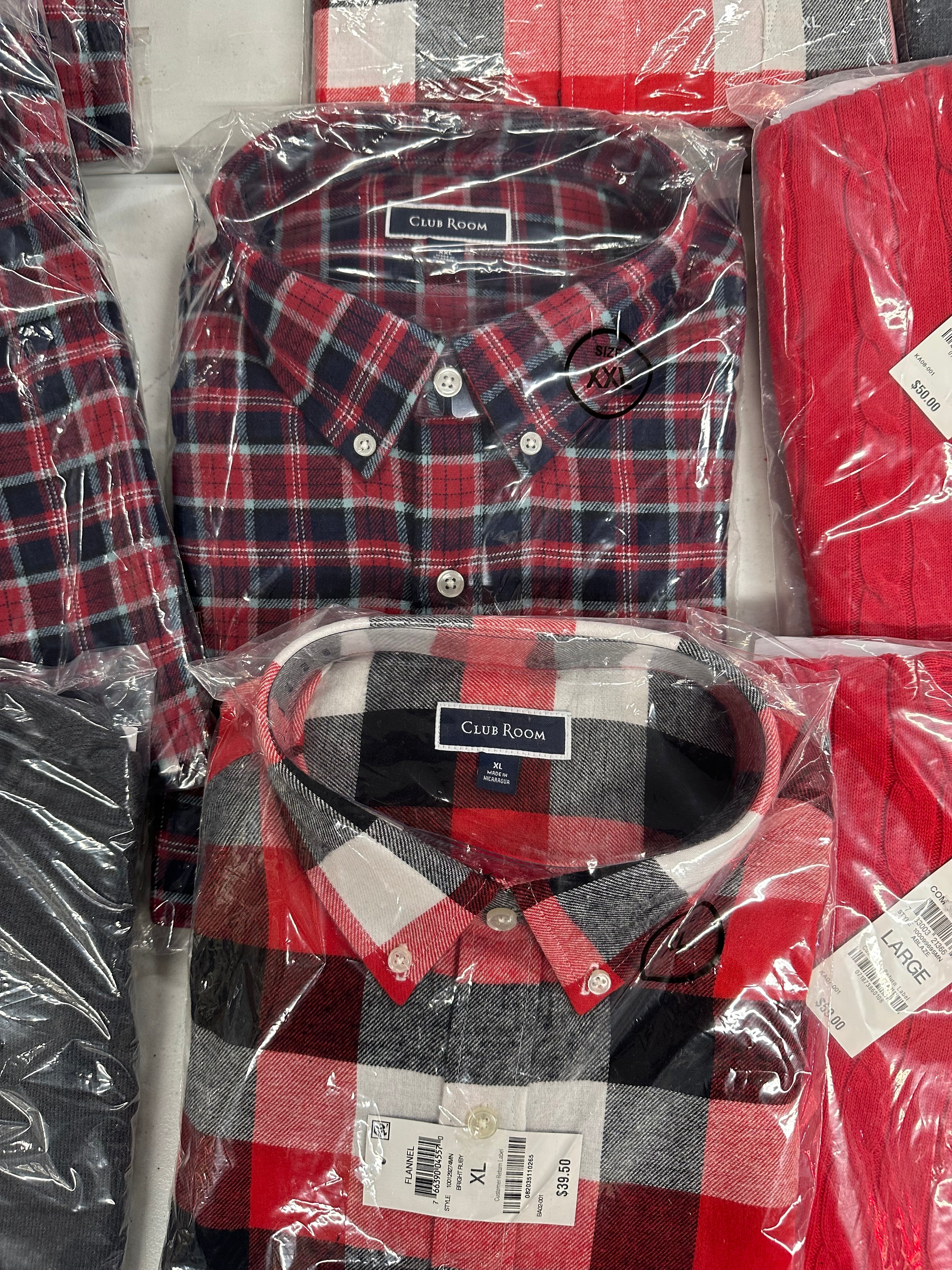 Men's Clothing Tops for Winter, Wholesale Lot, CLUB ROOM 9 items, New, MSRP $418