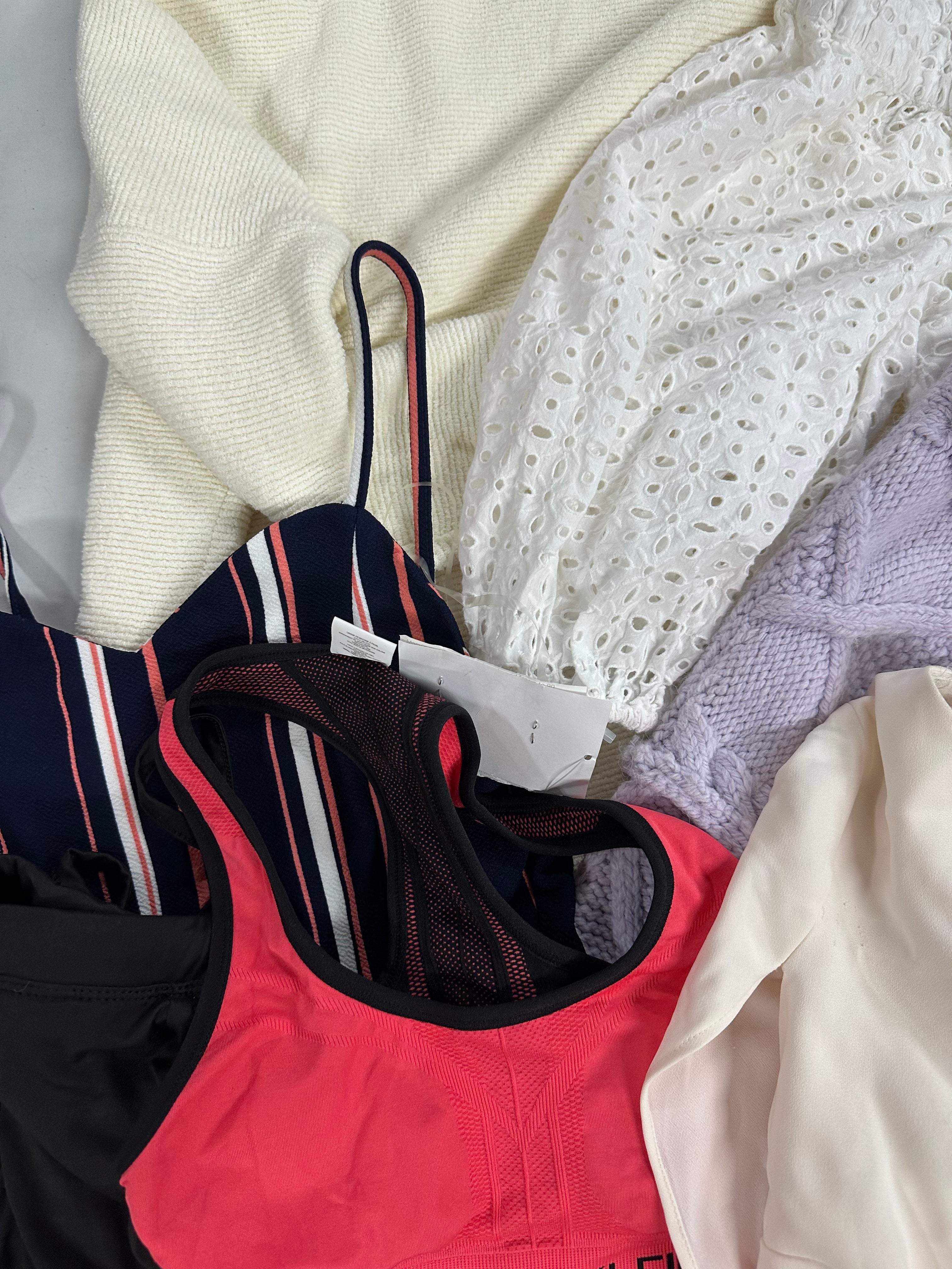 Women's Clothing Assorted Wholesale Lot, POLO RALPH LAUREN, FREE PEOPLE, NORTH FACE, SPYDER, GUESS and more, 11 items, CUSTOMER RETURNS, MSRP $1,104