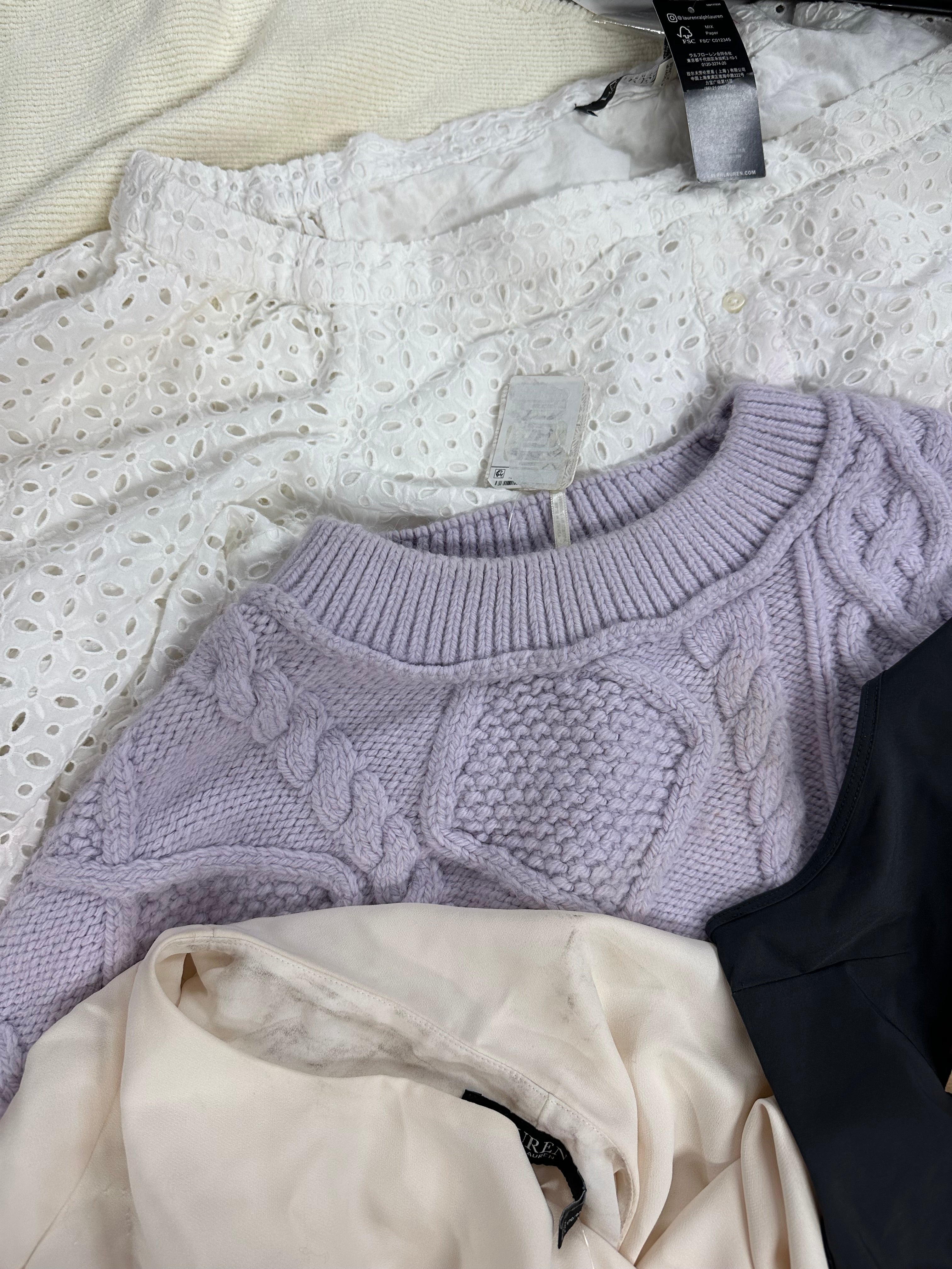 Women's Clothing Assorted Wholesale Lot, POLO RALPH LAUREN, FREE PEOPLE, NORTH FACE, SPYDER, GUESS and more, 11 items, CUSTOMER RETURNS, MSRP $1,104