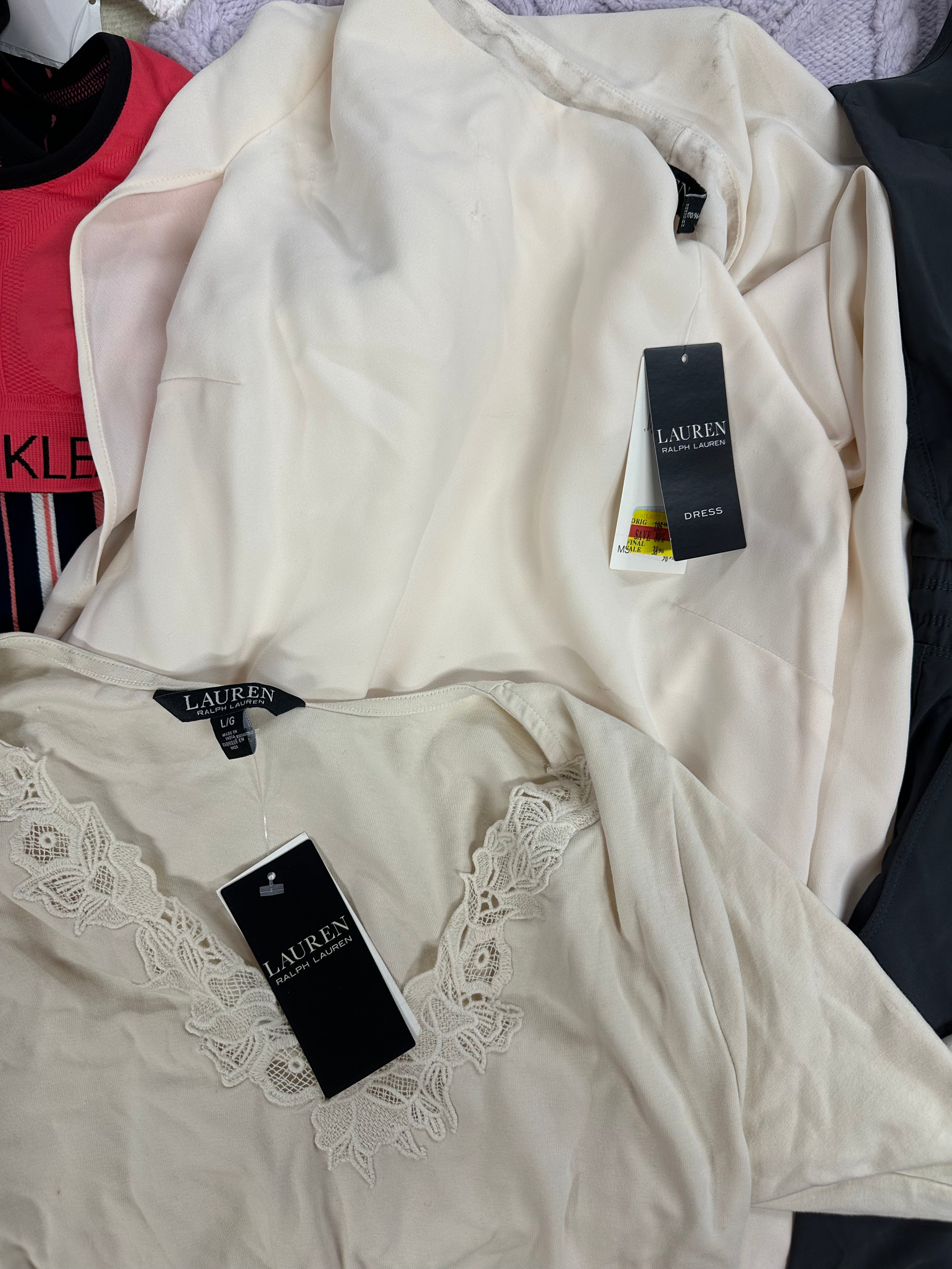 Women's Clothing Assorted Wholesale Lot, POLO RALPH LAUREN, FREE PEOPLE, NORTH FACE, SPYDER, GUESS and more, 11 items, CUSTOMER RETURNS, MSRP $1,104