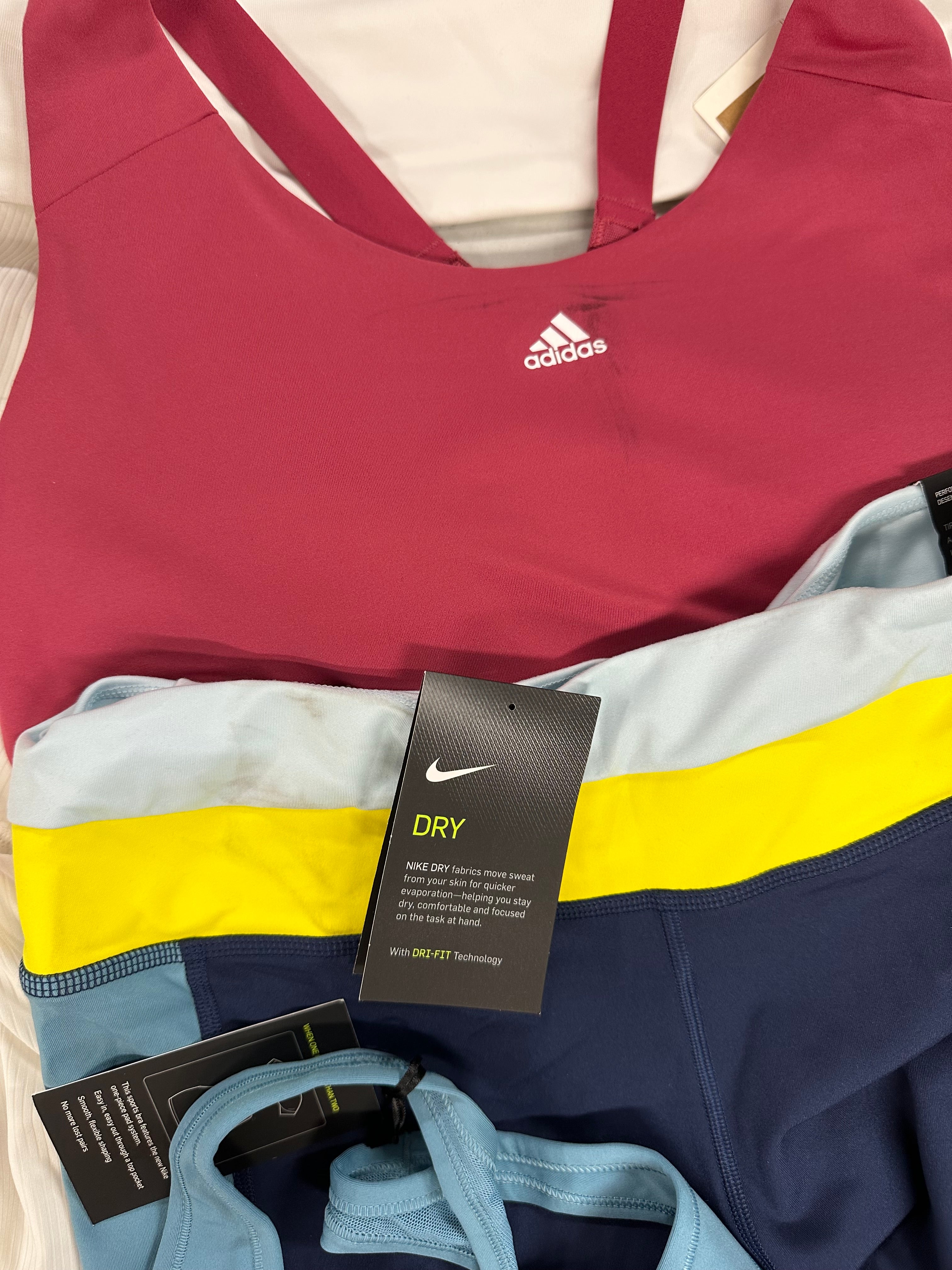 Women's Clothing Activewear Assorted Wholesale Lot, ADIDAS, UNDER ARMOUR, NIKE, DKNY and more, 10 items, CUSTOMER RETURNS