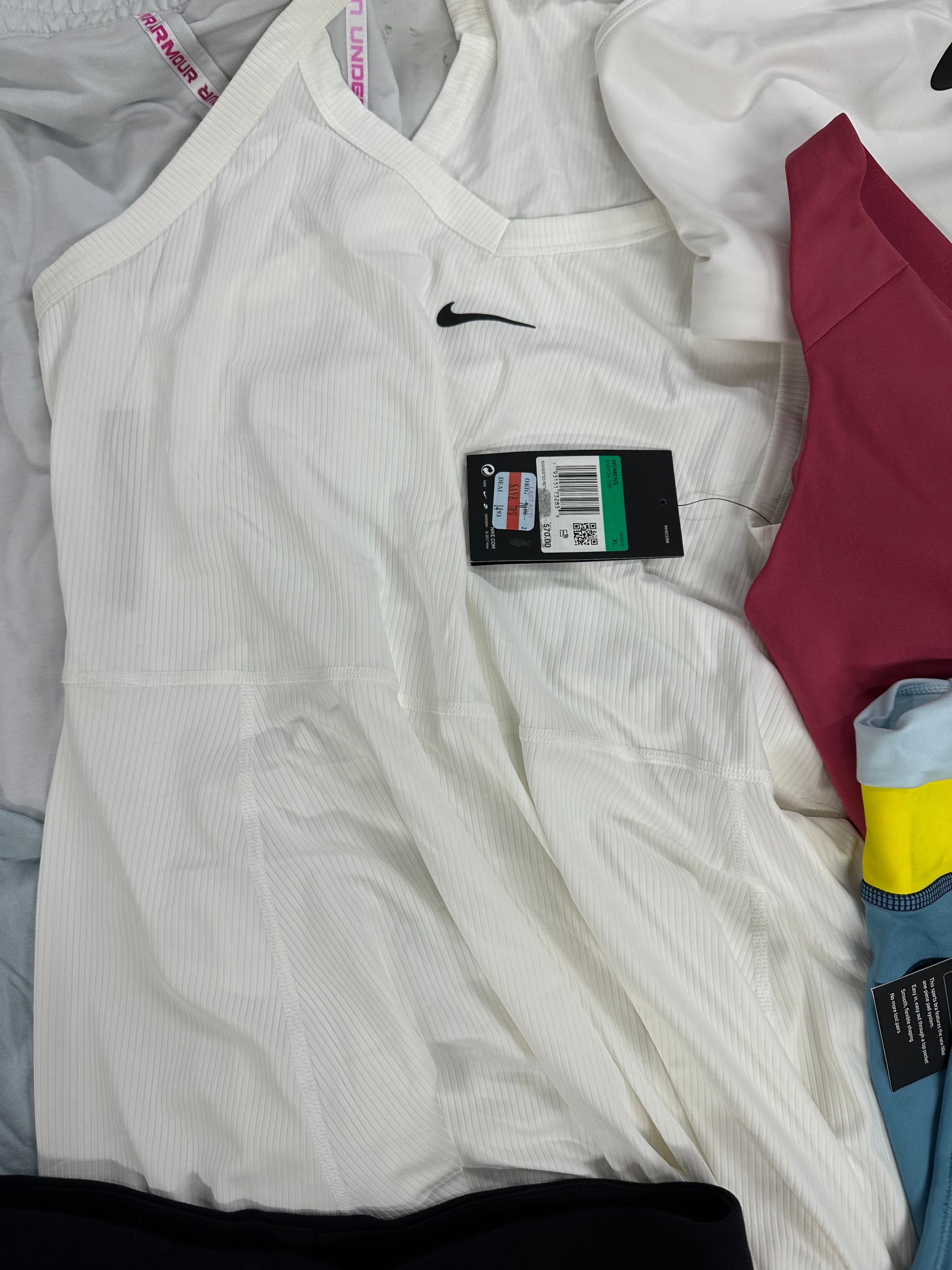 Women's Clothing Activewear Assorted Wholesale Lot, ADIDAS, UNDER ARMOUR, NIKE, DKNY and more, 10 items, CUSTOMER RETURNS