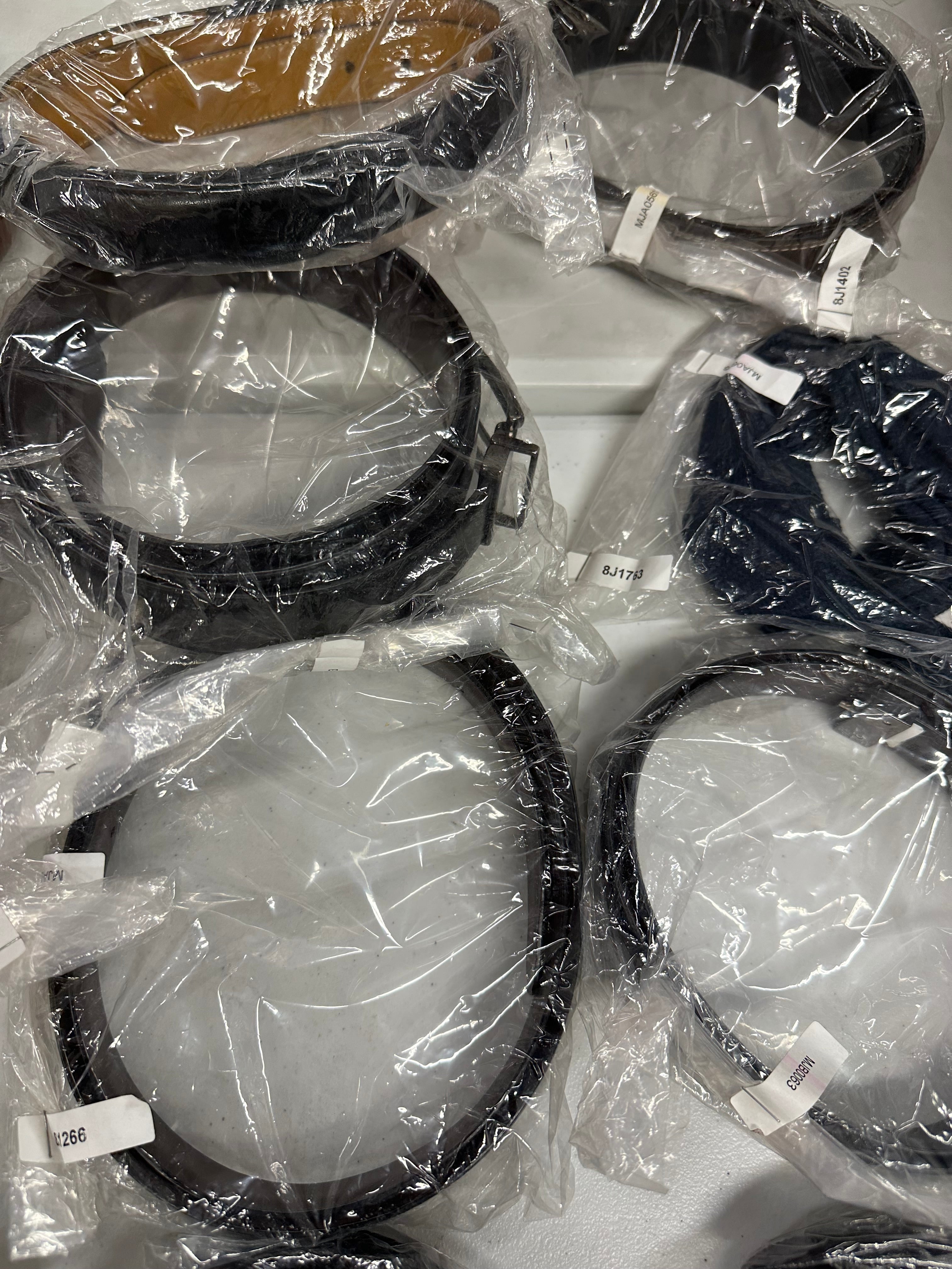 Men's Belt Wholesale Lot, TOMMY HILFIGER, KENNETH COLE, GEOFFREY BEENE, RYAN SEACREST, ALFANI, PERRY ELLIS, CLUB ROOM and more, 38 items, CUSTOMER RETURNS & SALVAGE