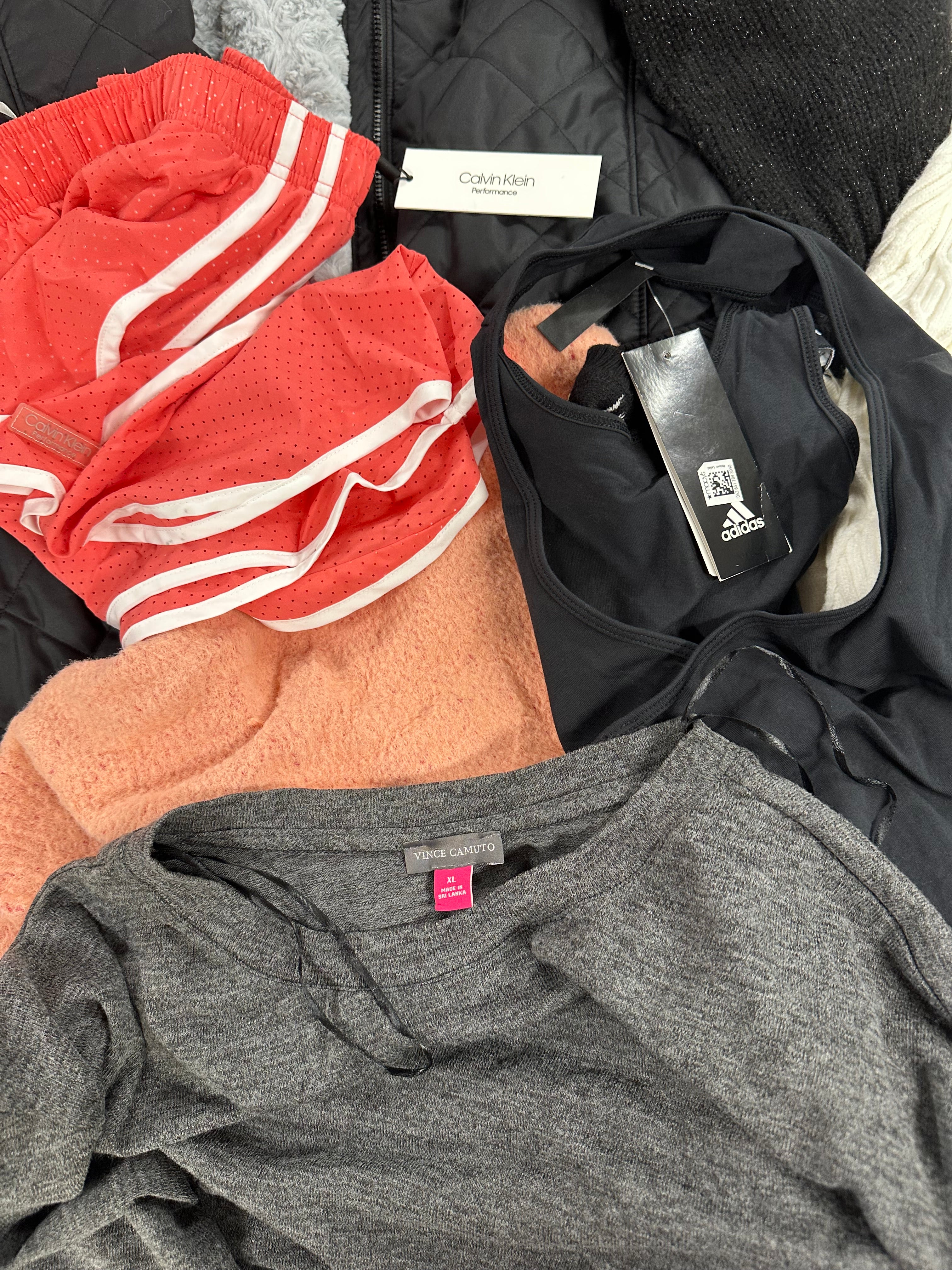 Women's Clothings Assorted, Wholesale Lot, POLO RALPH LAUREN, COLUMBIA, FREE PEOPLE, ADIDAS, VINCE CAMUTO,  CK PERFORMANCE, MICHAEL KORS and more, 9 items, CUSTOMER RETURNS