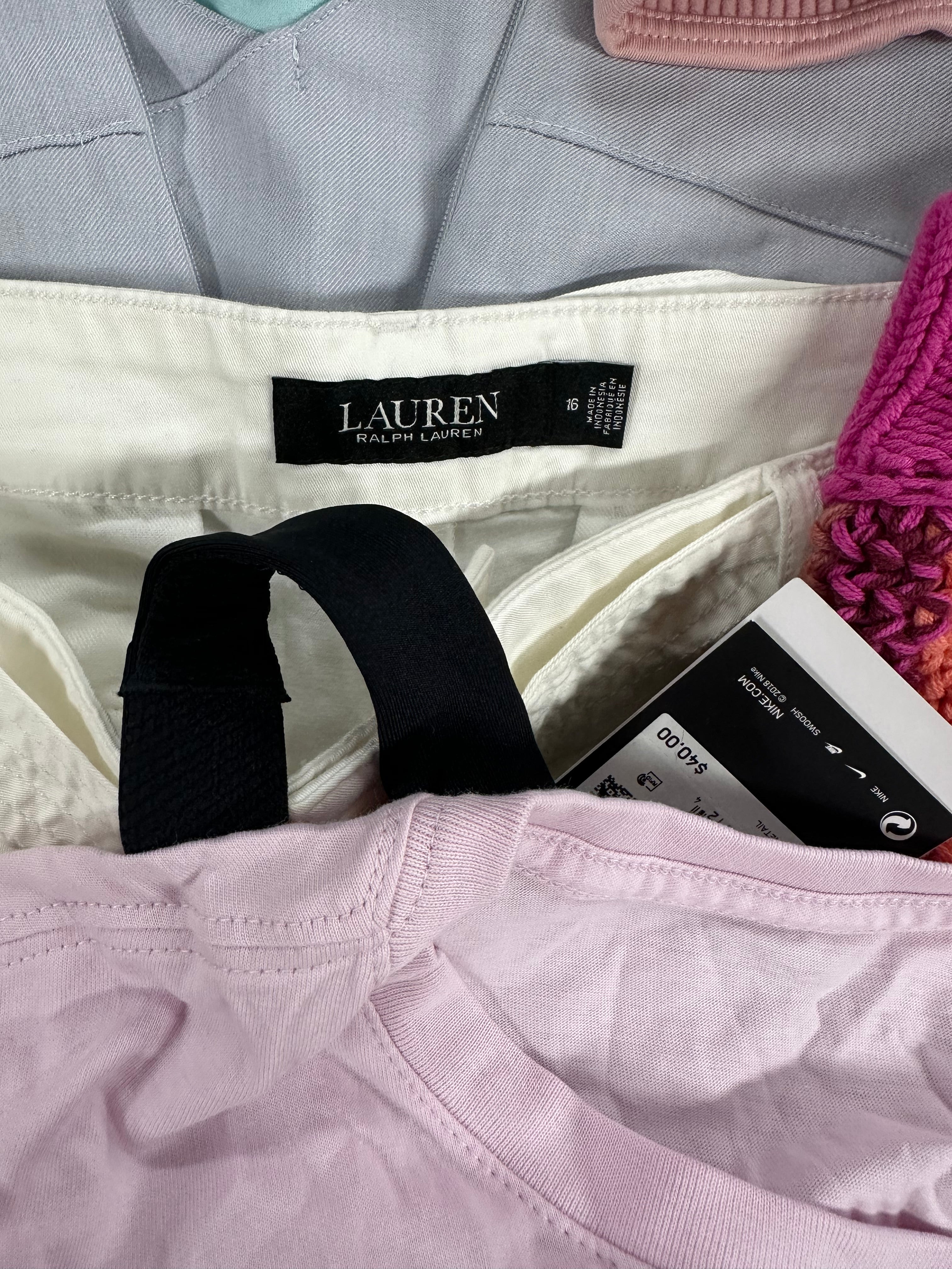 Women's Clothings Assorted Wholesale Lot, NIKE, NORTH FACE, POLO RALPH LAUREN, FREE PEOPLE, VINCE CAMUTO and more, 17 items, CUSTOMER RETURNS