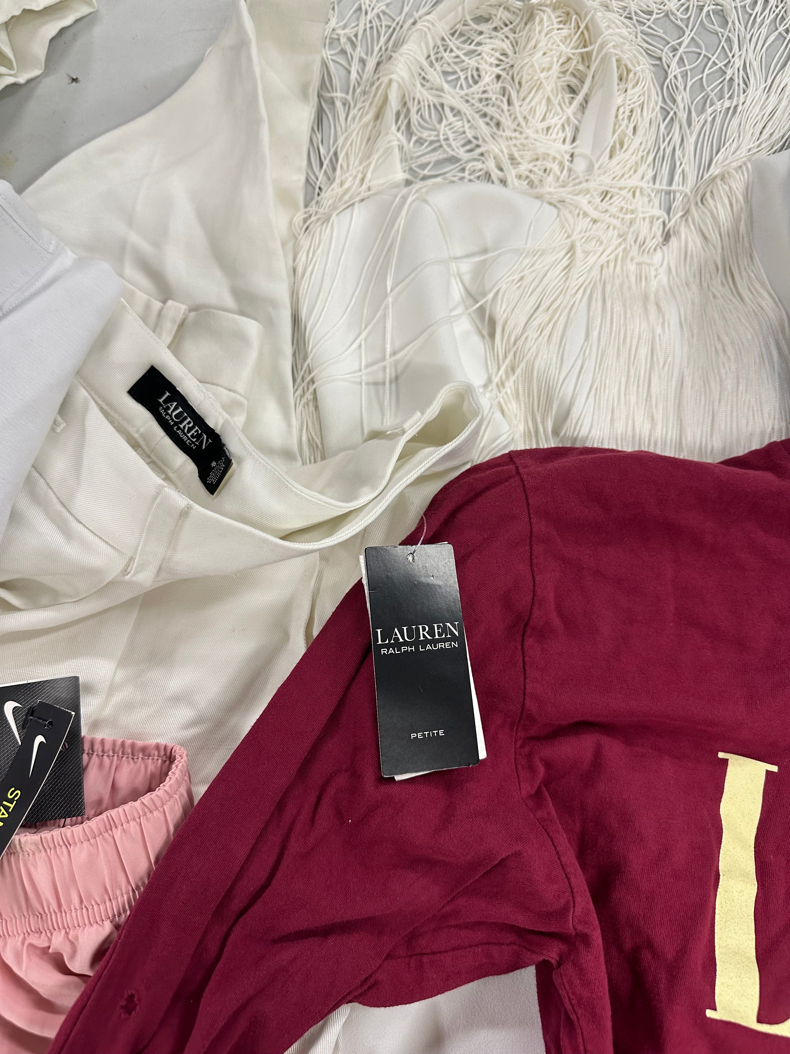 Women's Clothings Assorted, Wholesale Lot, NORTH FACE, POLO RALPH LAUREN, NIKE, DKNY, CALVIN KLEIN and more, 16 items, CUSTOMER RETURNS
