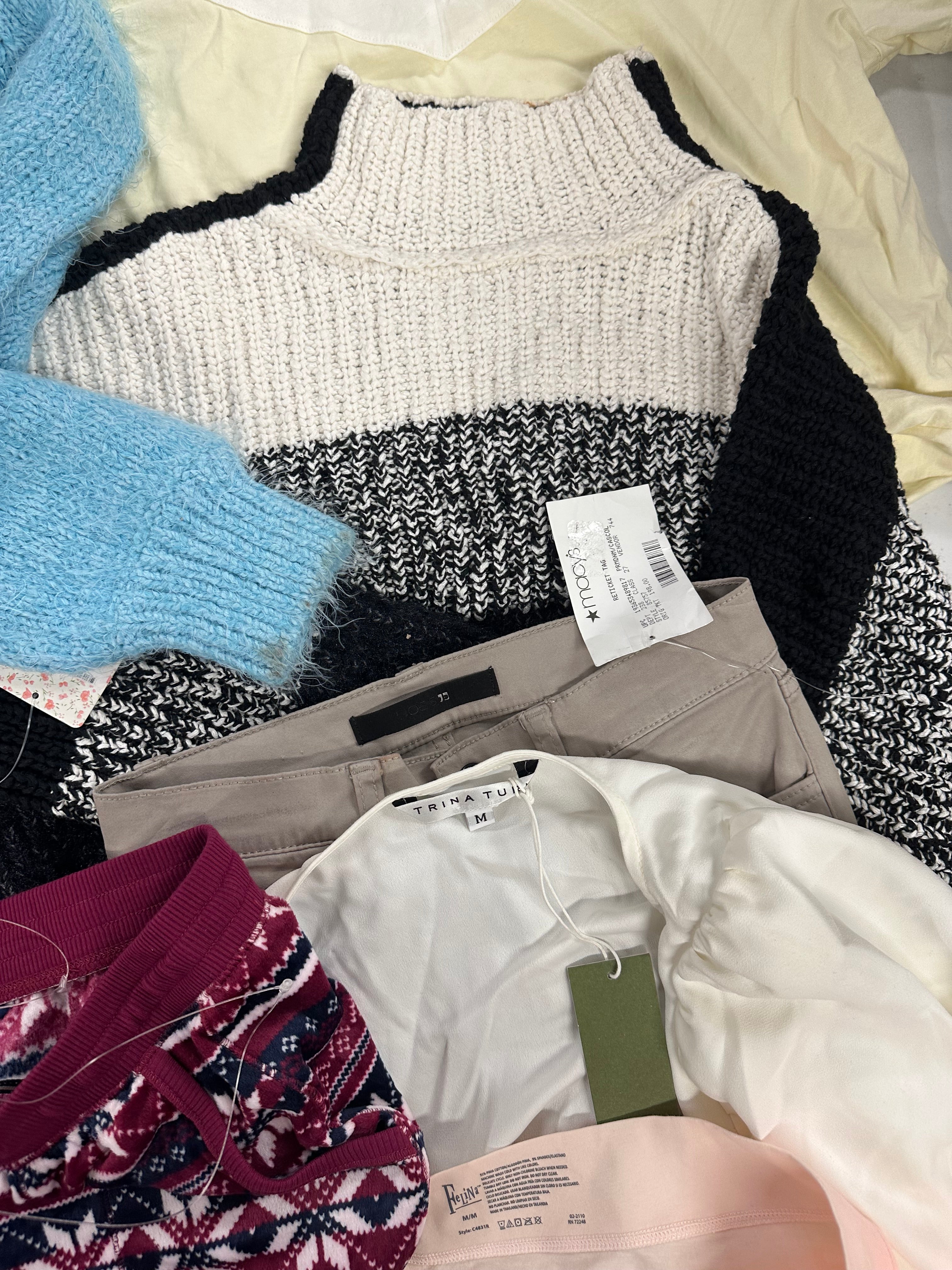 Women's Clothing Assorted Wholesale Lot, JOE'S JEANS, TRINA TURK, FREE PEOPLE, ADIDAS, SPANX and more, 11 items, CUSTOMER RETURNS
