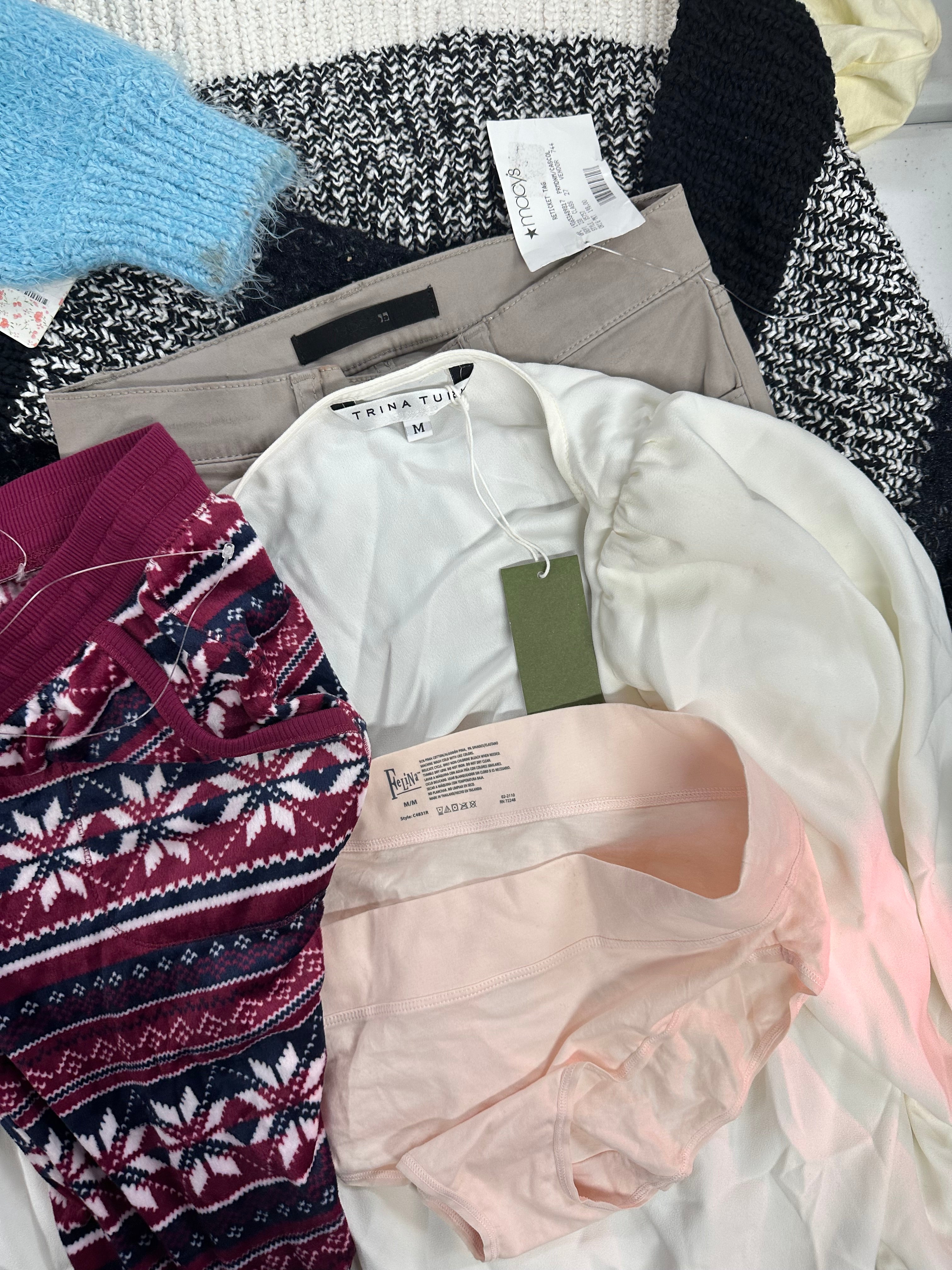 Women's Clothing Assorted Wholesale Lot, JOE'S JEANS, TRINA TURK, FREE PEOPLE, ADIDAS, SPANX and more, 11 items, CUSTOMER RETURNS