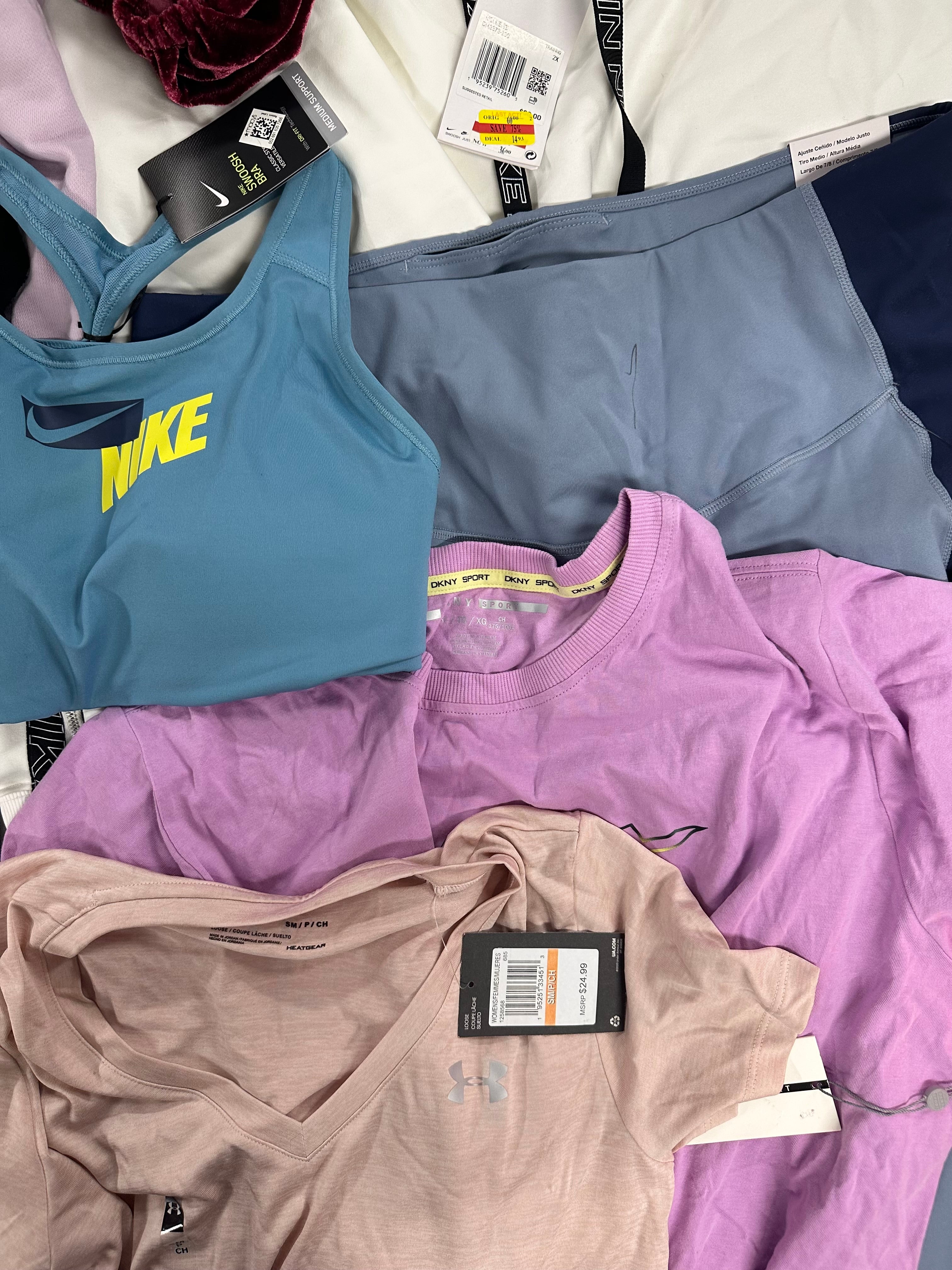 Women's Clothing Assorted Wholesale Lot, JOE'S JEANS, UNDER ARMOUR, POLO RALPH LAUREN, DKNY, FREE PEOPLE, NIKE and more, 14 items, CUSTOMER RETURNS